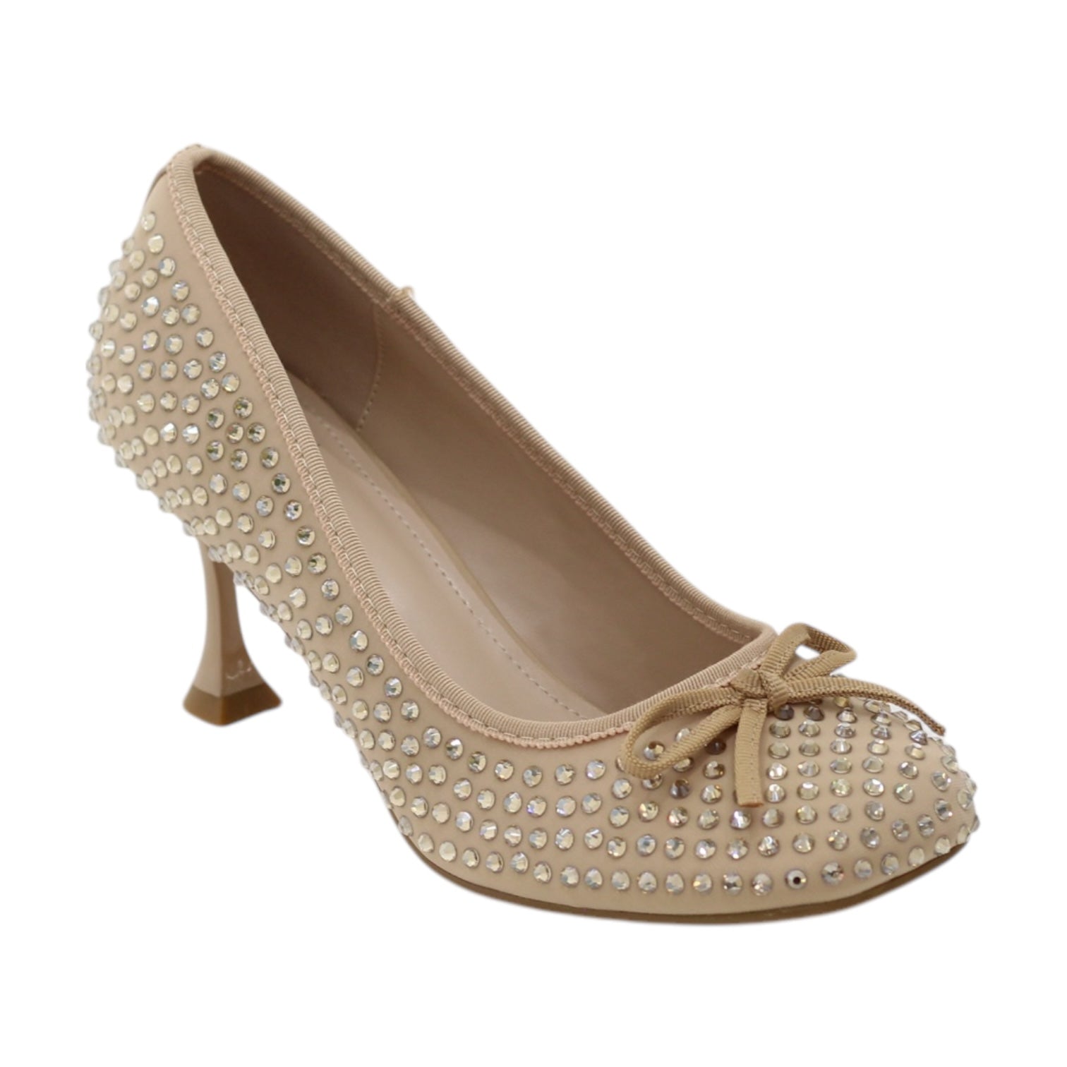 Agneta satin glamorous rhinestone adorned 7cm heel court