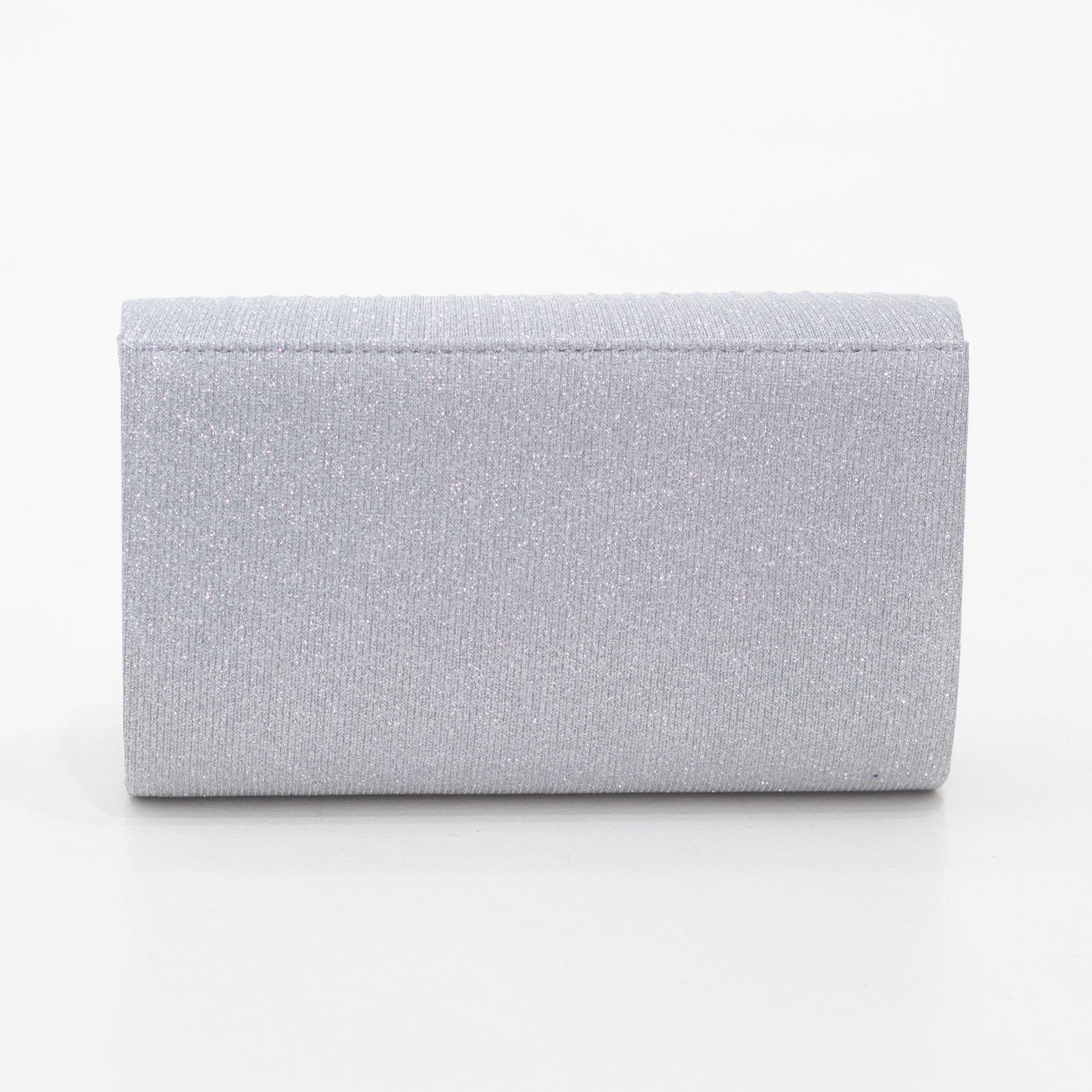 Pleat shimmer pleated clutch bag