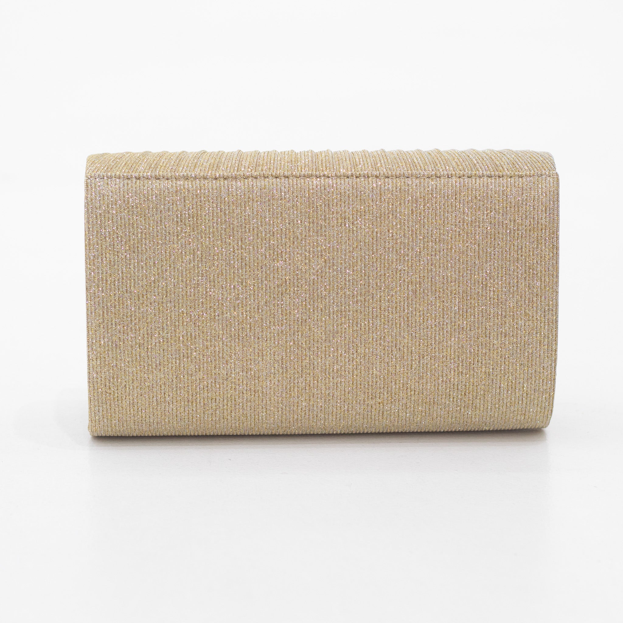 Pleat shimmer pleated clutch bag