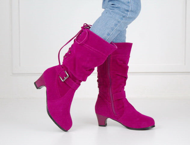 Long high heel boots for kneift kids