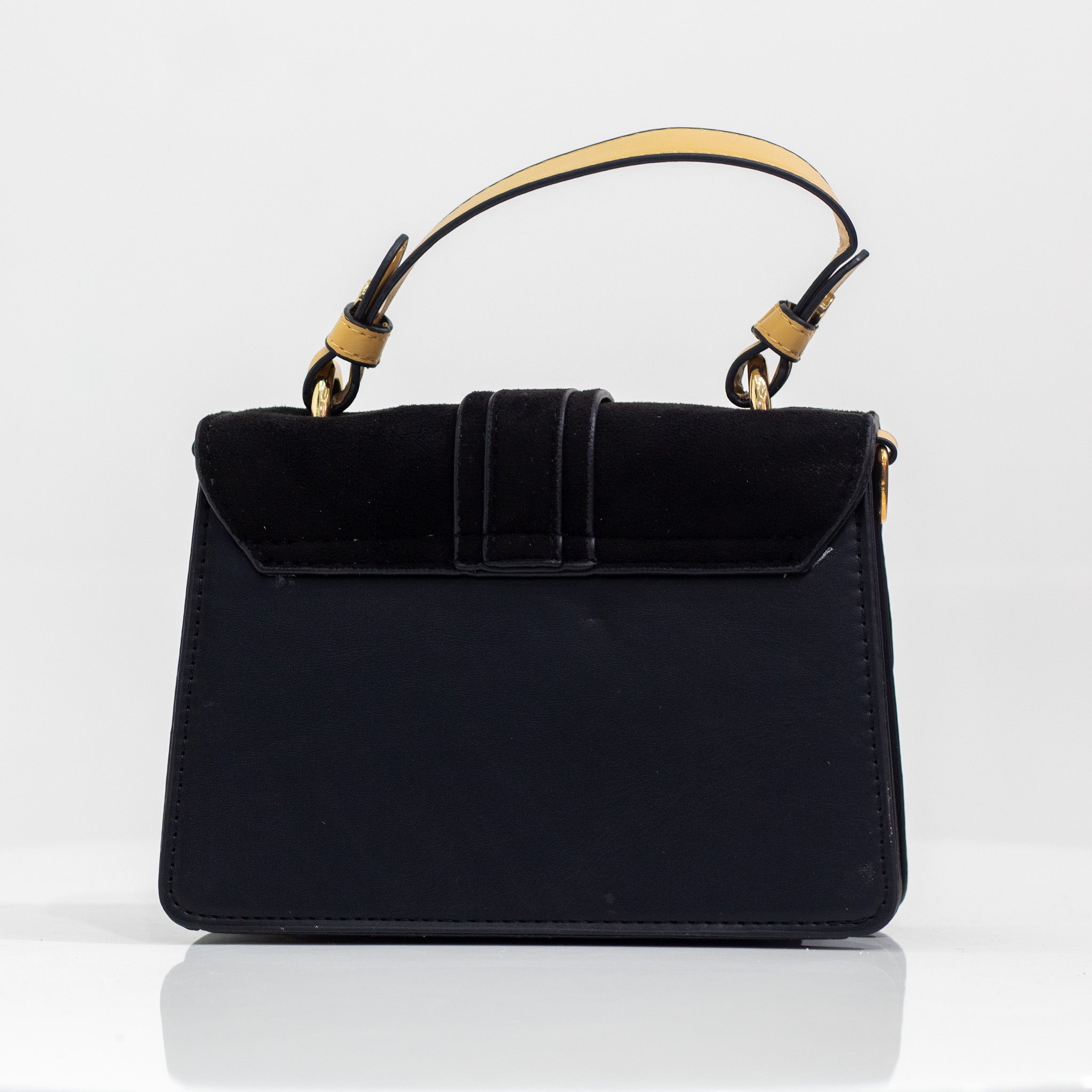 Yasti multi-color faux leather hand bag black
