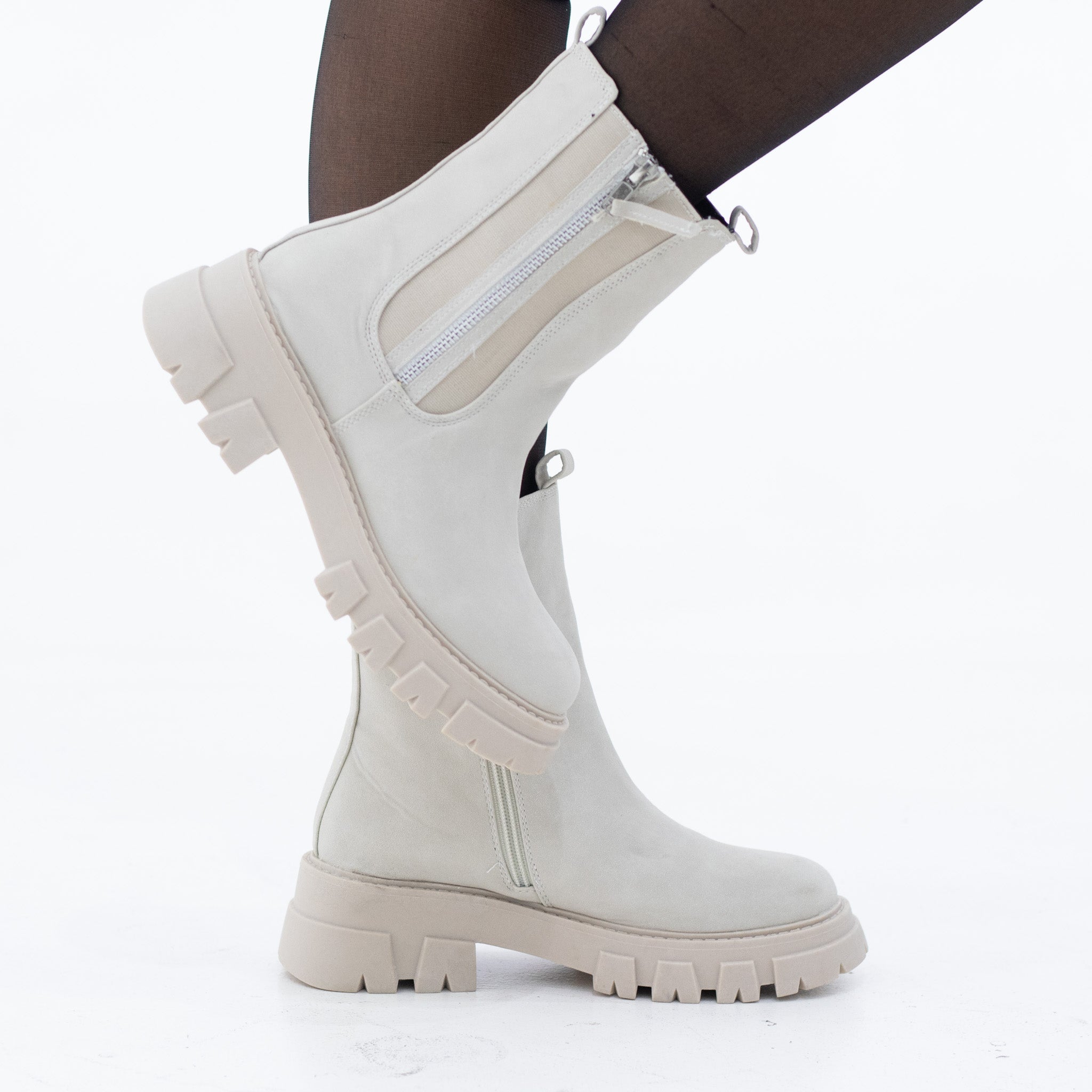 Leo chunky ankle boot city walk chelsea boot beige