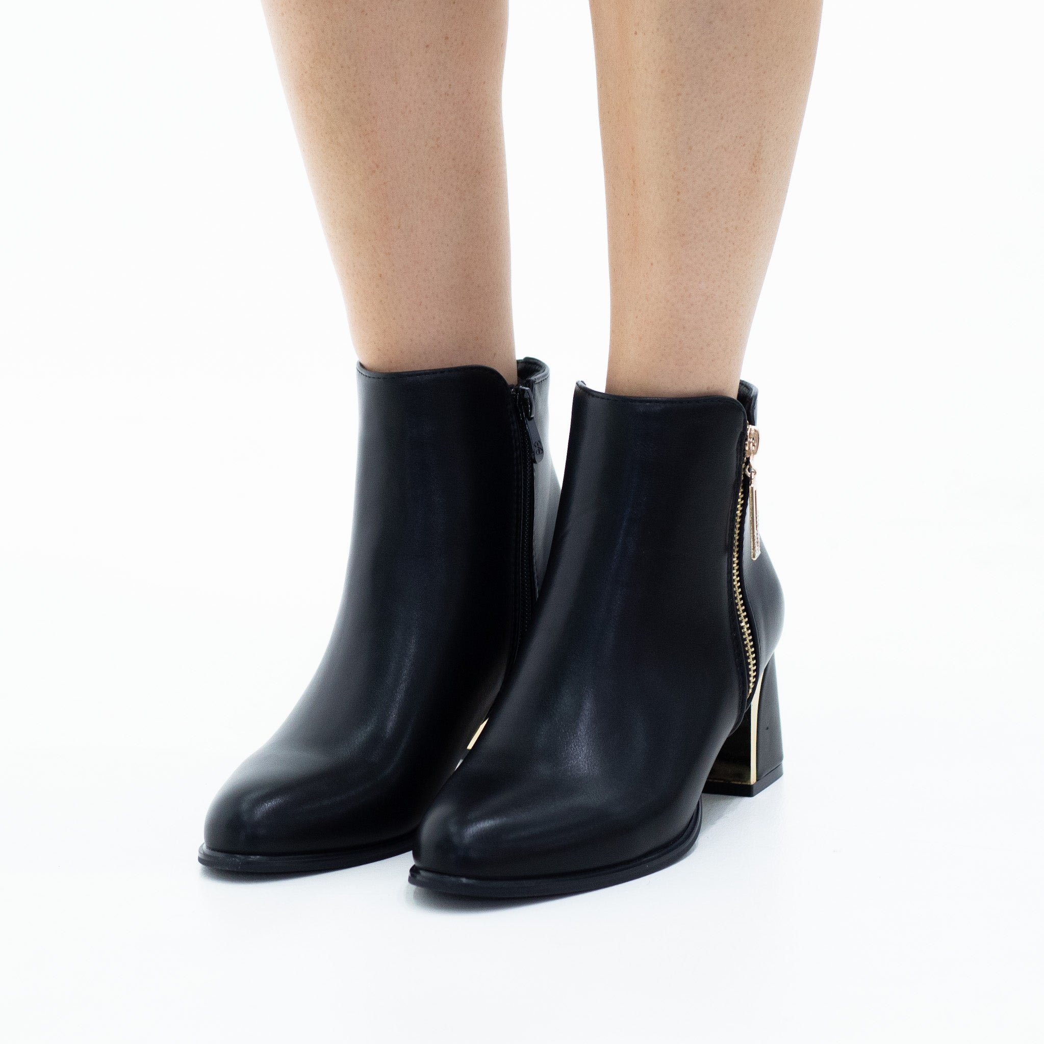 Margo 6cm heel side zip ankle boot black