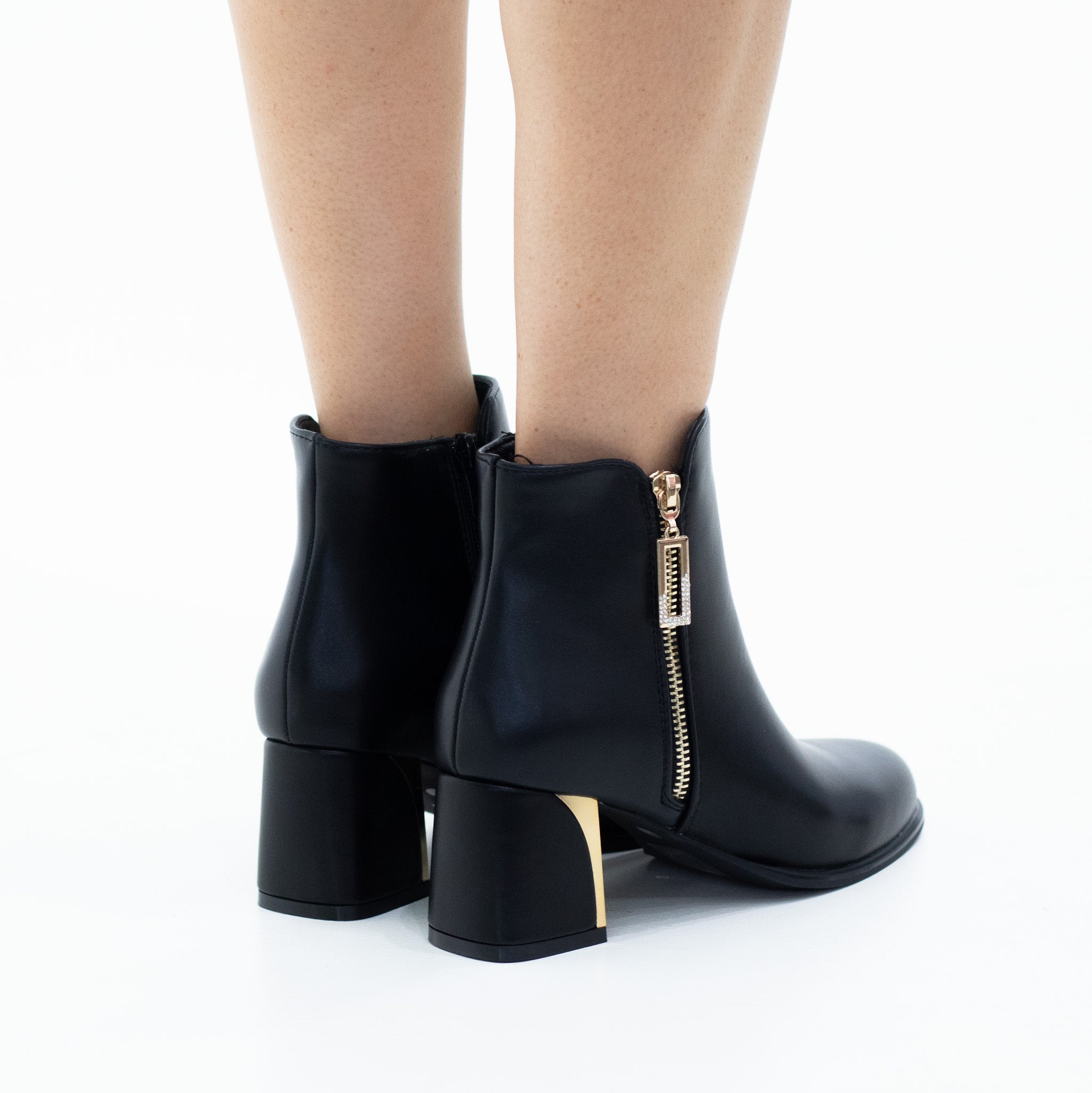 Margo 6cm heel side zip ankle boot black