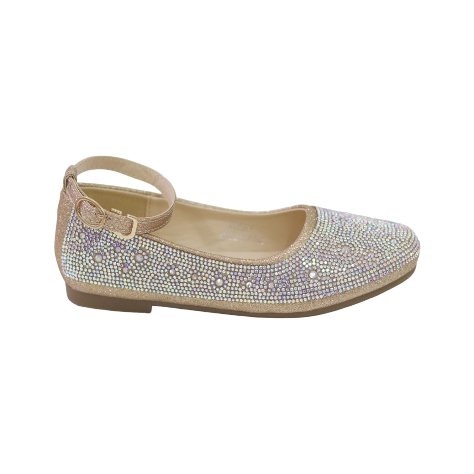 Rosey girls diamante ballarina champagne