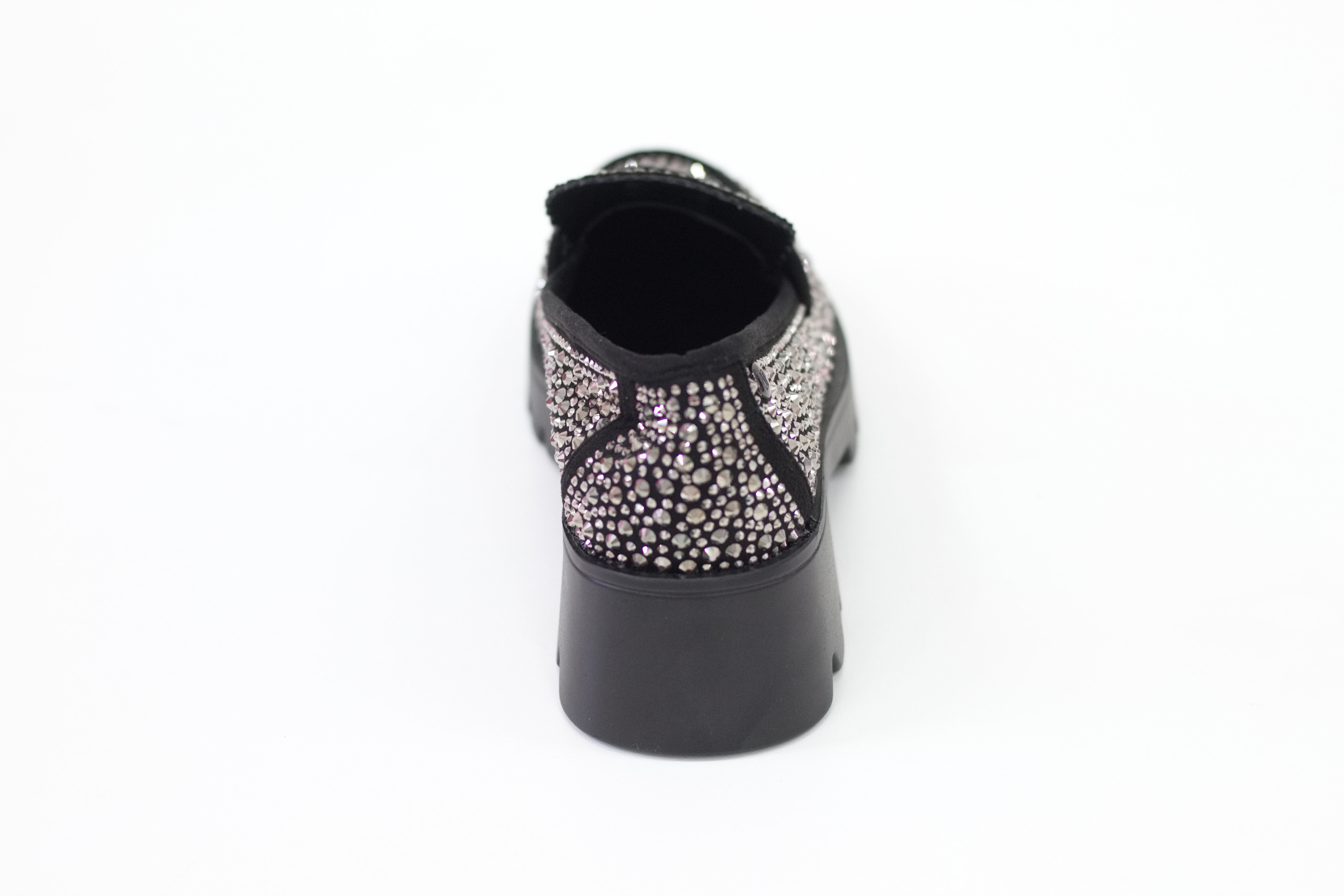 Review chuncky diamante slip-on moc black