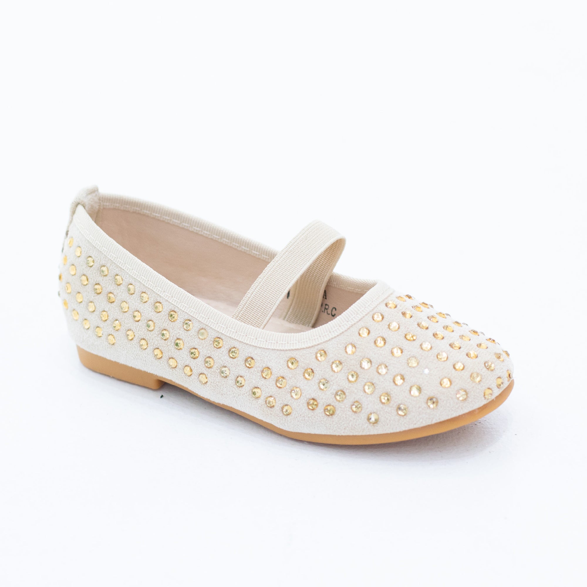 Savia infant girls crystal decor pump with a knot tie bow