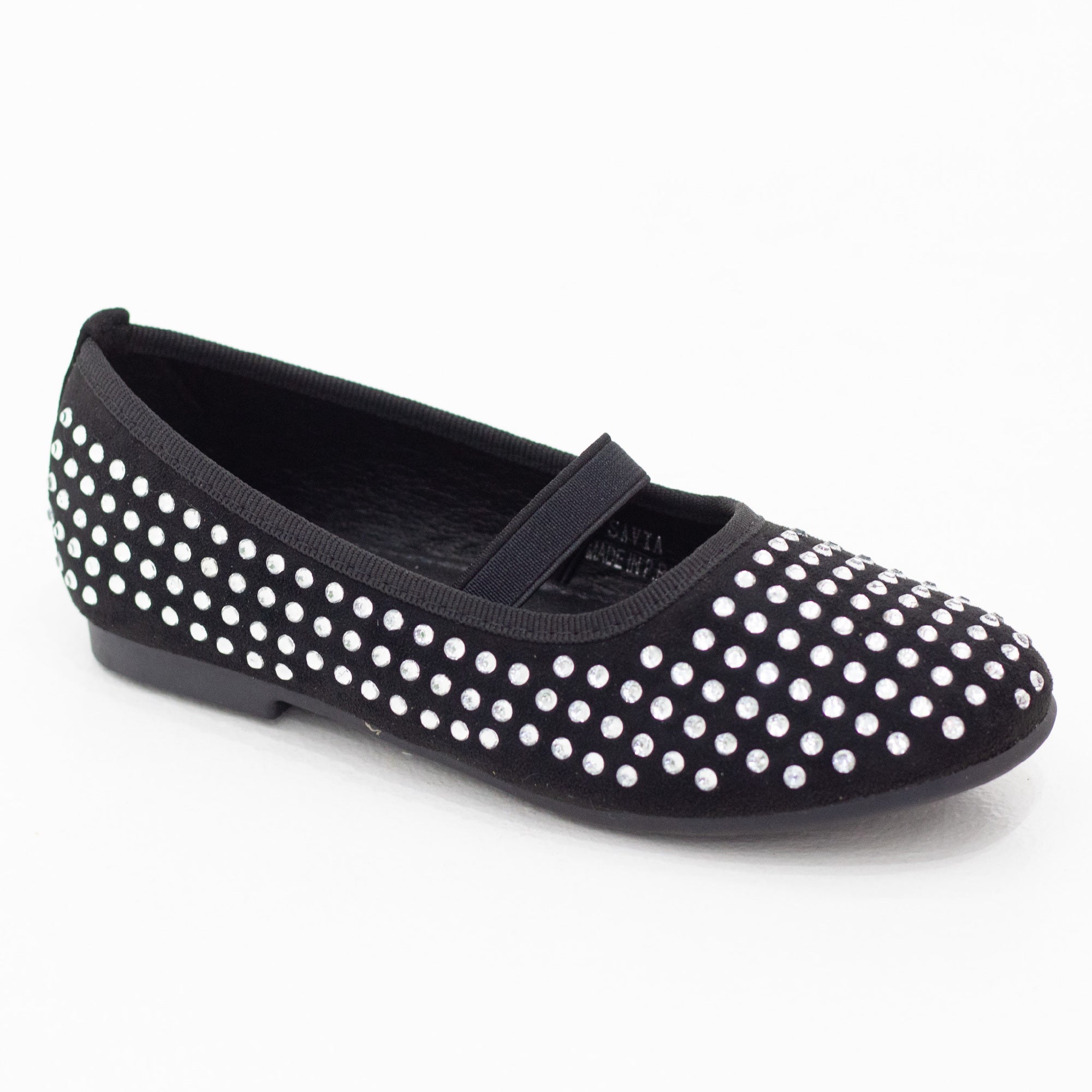 Savia girls crystal decor pump with a knot tie bow