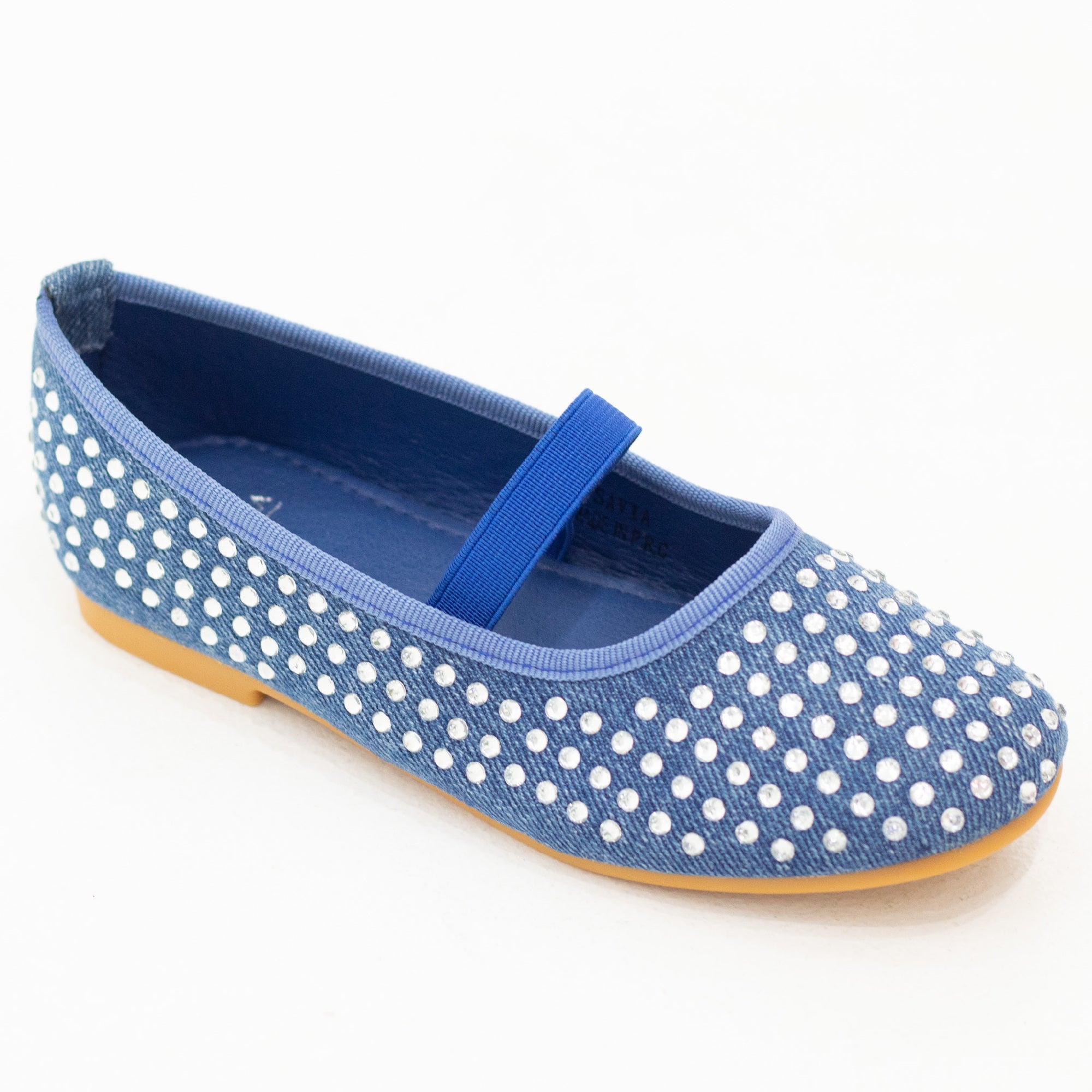 Savia girls crystal decor pump with a knot tie bow