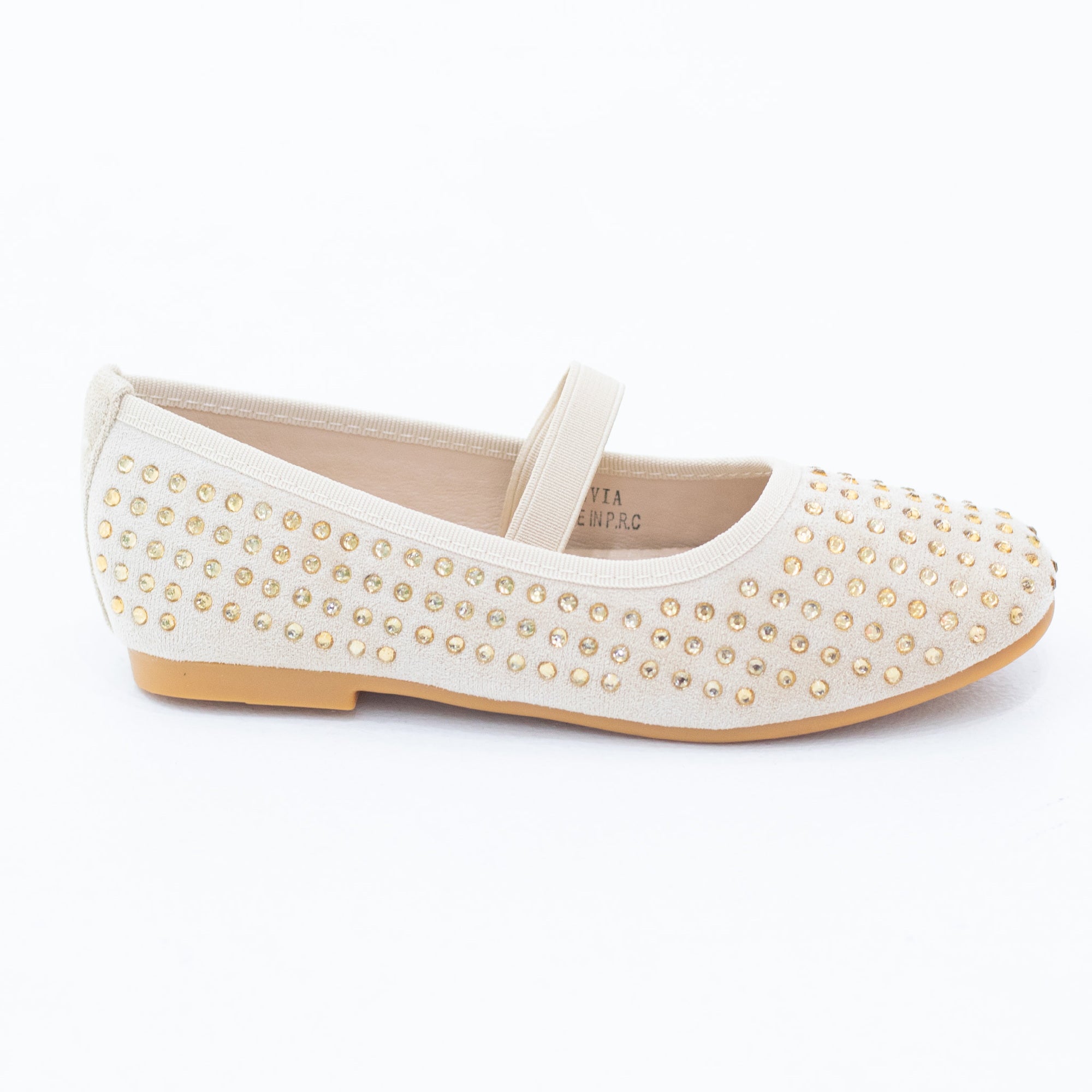 Savia girls crystal decor pump with a knot tie bow