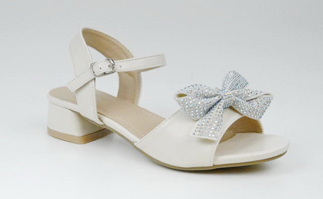 Nude girls sandal with a bow faliza