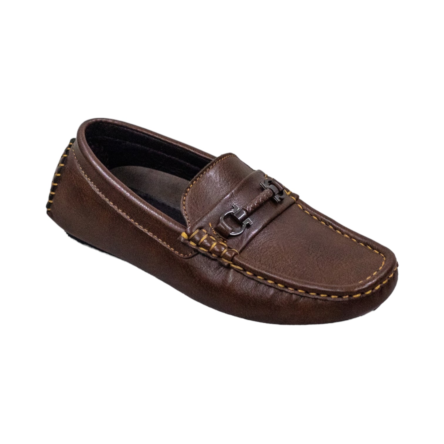 Brown infant boys moccasins shoes gucci