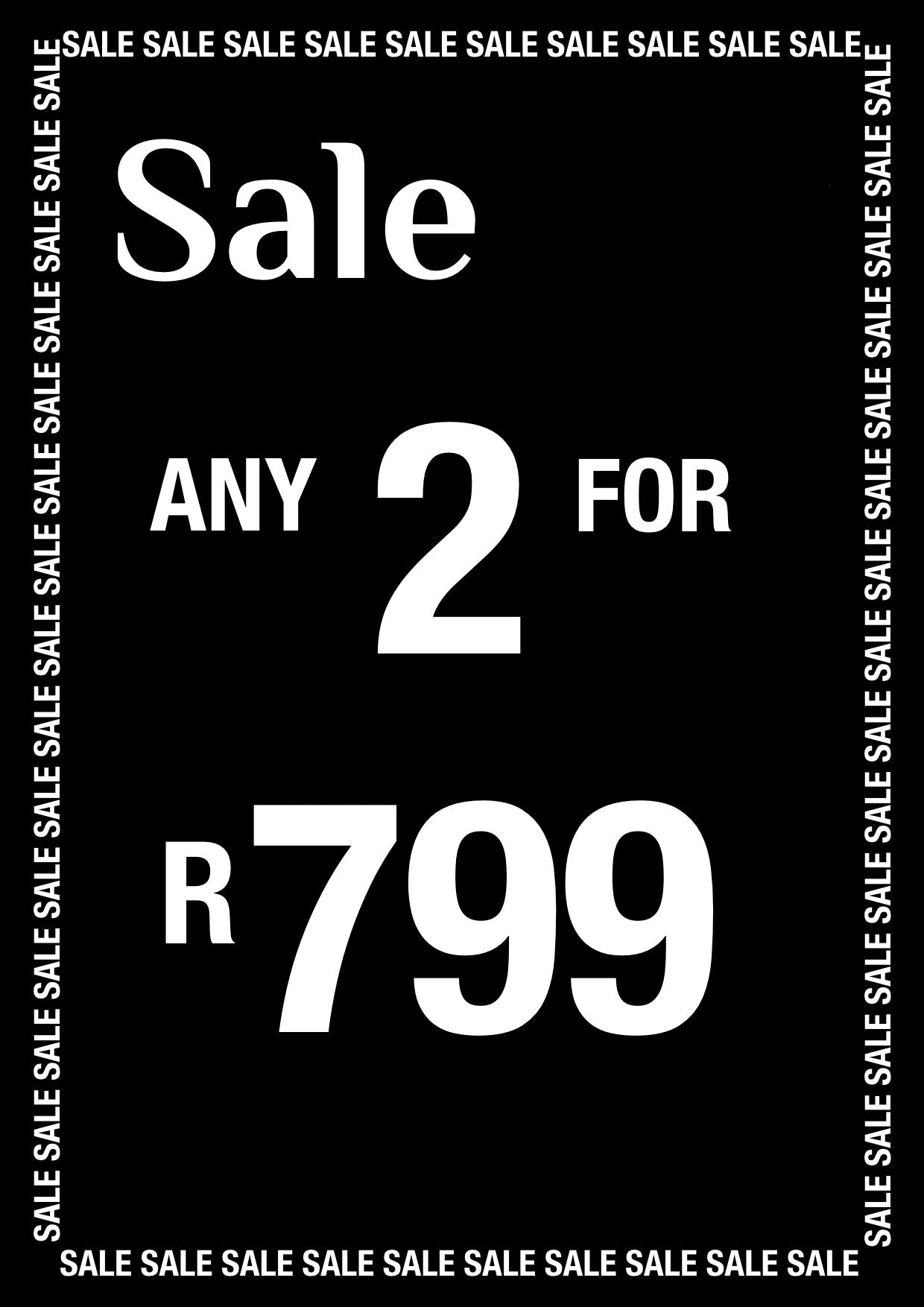 ANY 2 FOR R799