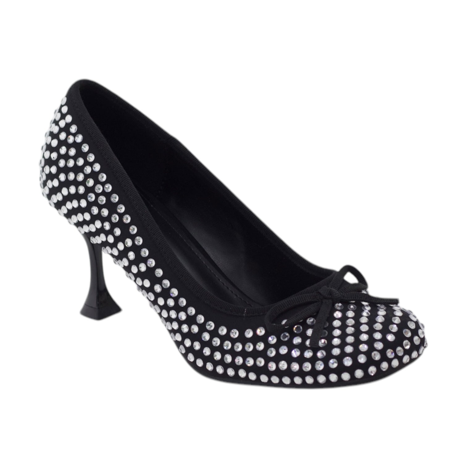 Agneta  satin glamorous rhinestone adorned 7cm heel court