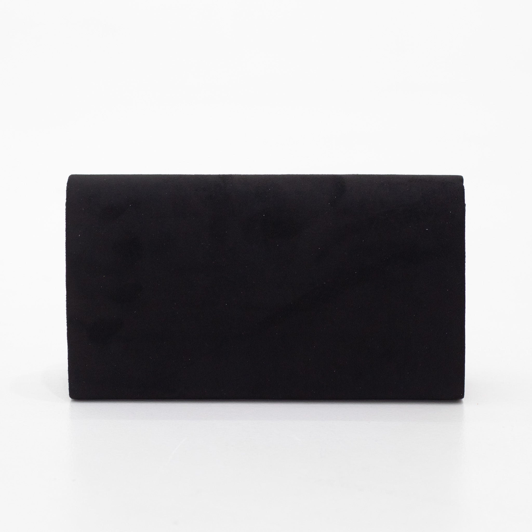 Stones microfiber diamante lining detailed clutch bag