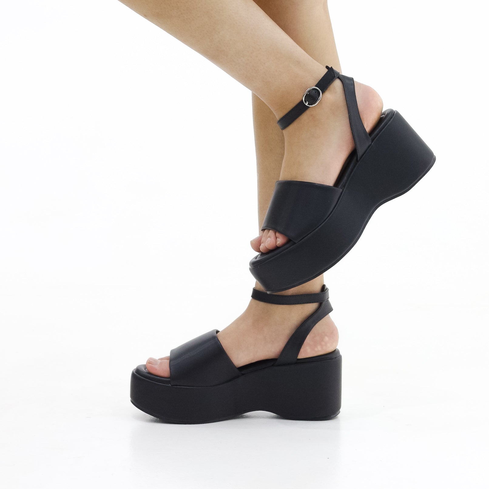 Katra platform wedged  sandals with ankle strap