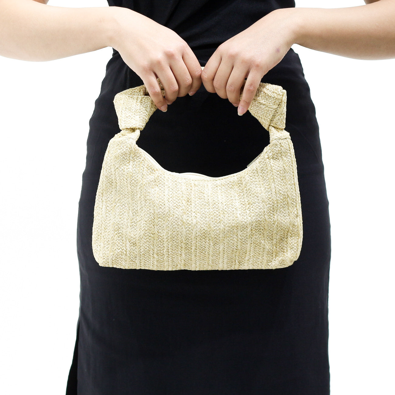 Chromite bag woven shoulder bag with knotted handle
