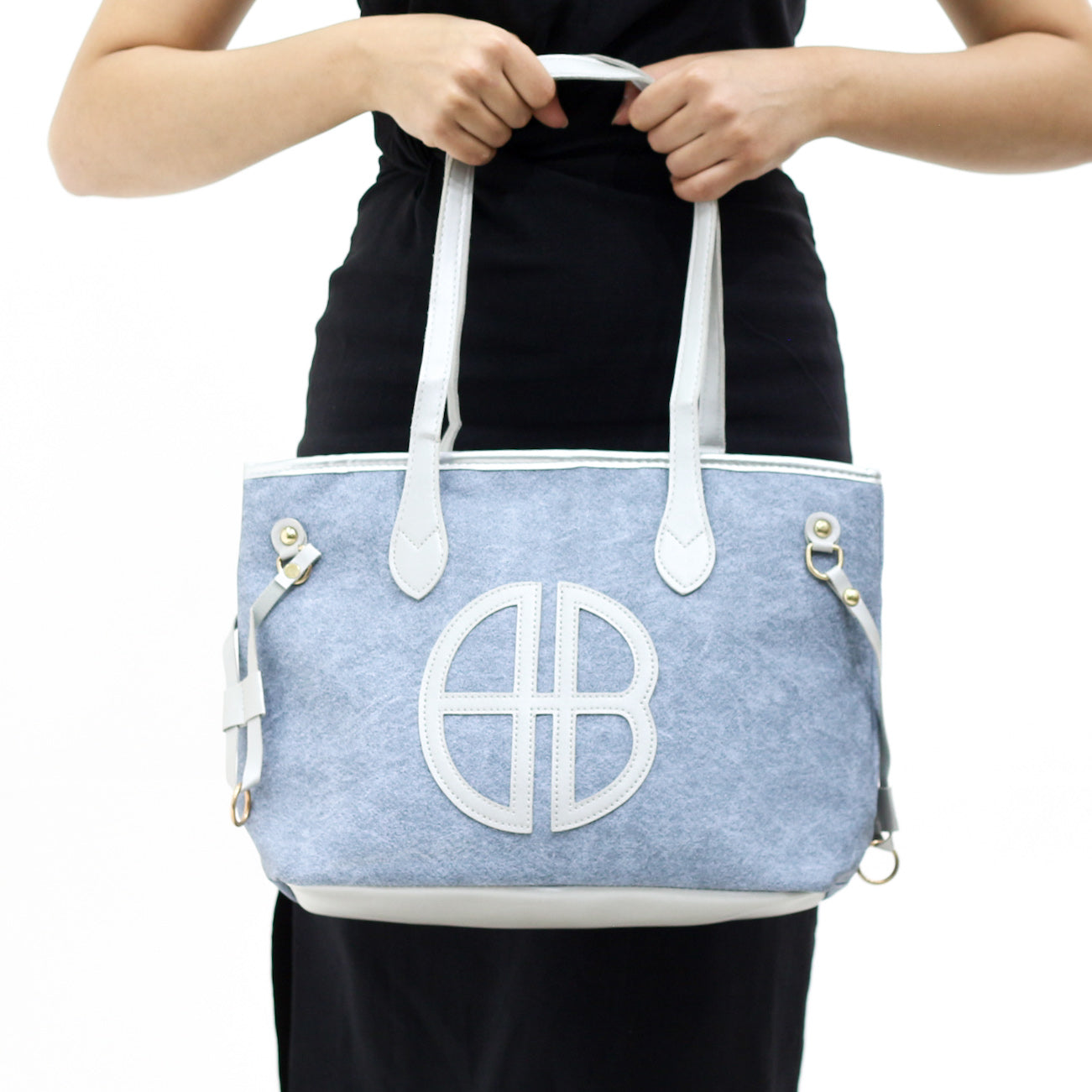 Medisa classic handbag with leather details