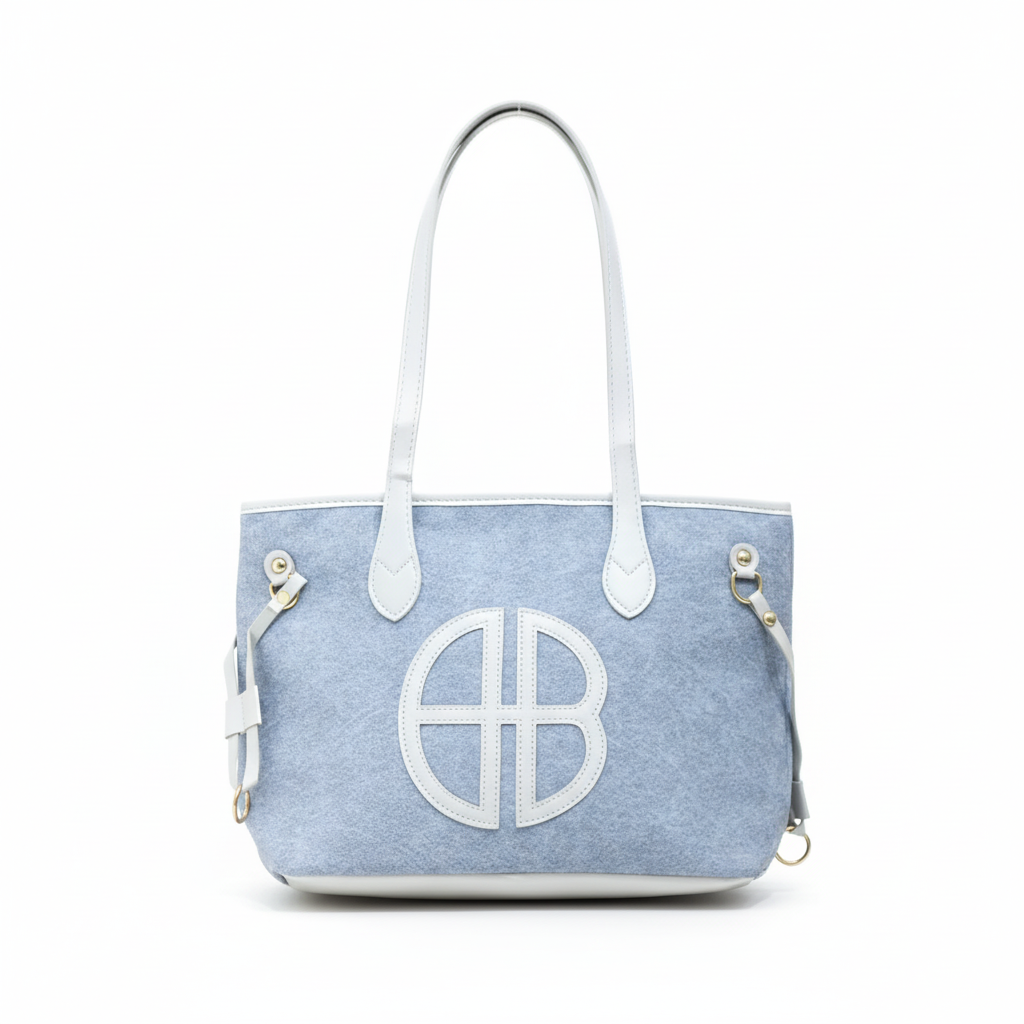 Medisa classic handbag with leather details