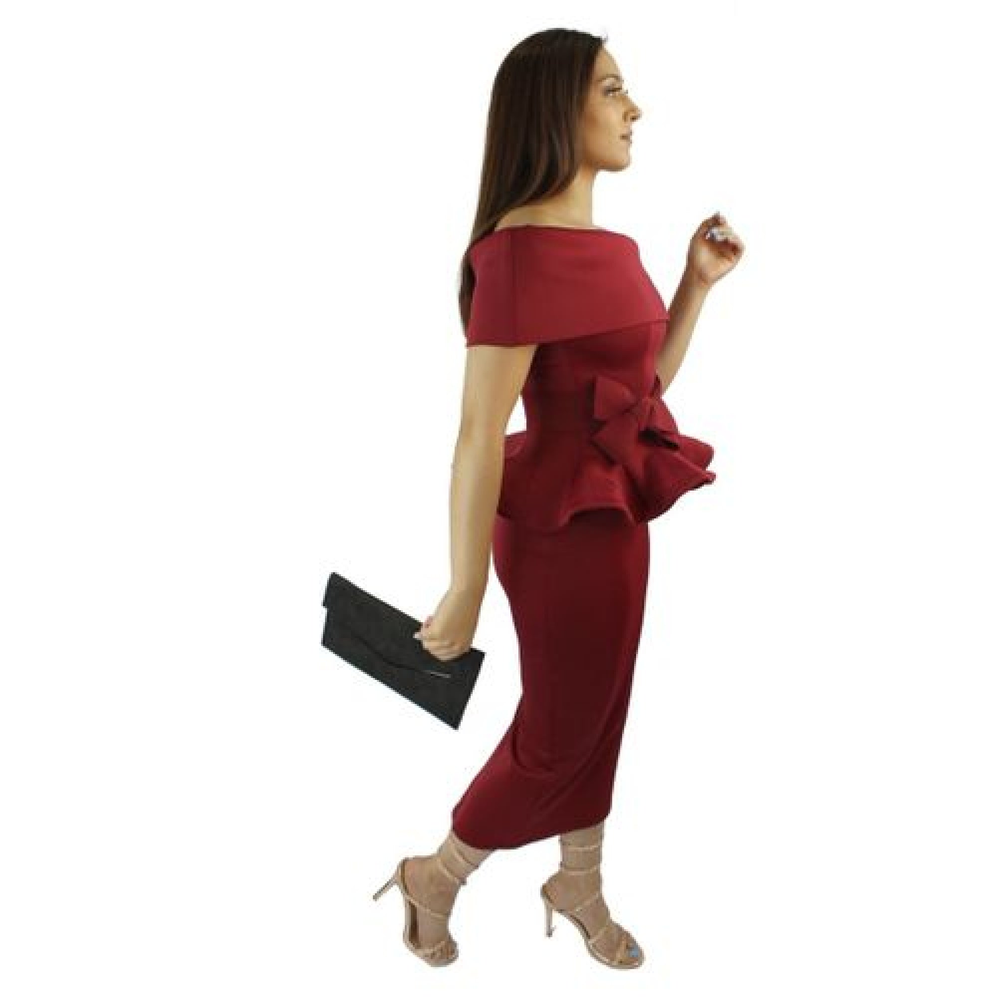 Lora bodycon 2 piece burgandy