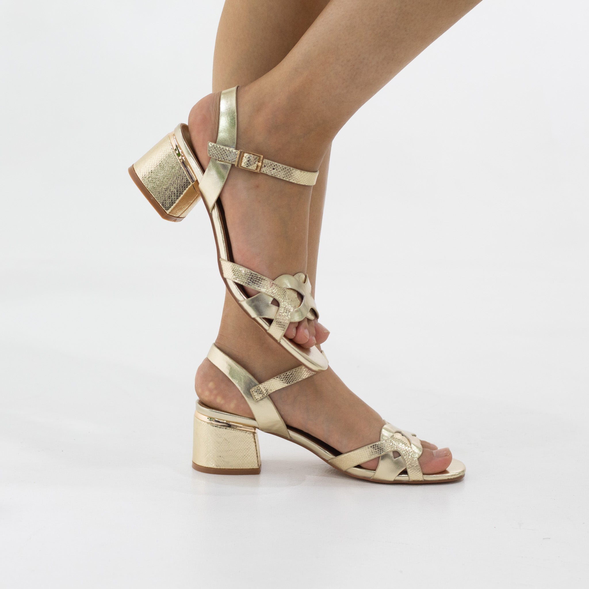 Denize one band ankle strap on 5cm heel sandal