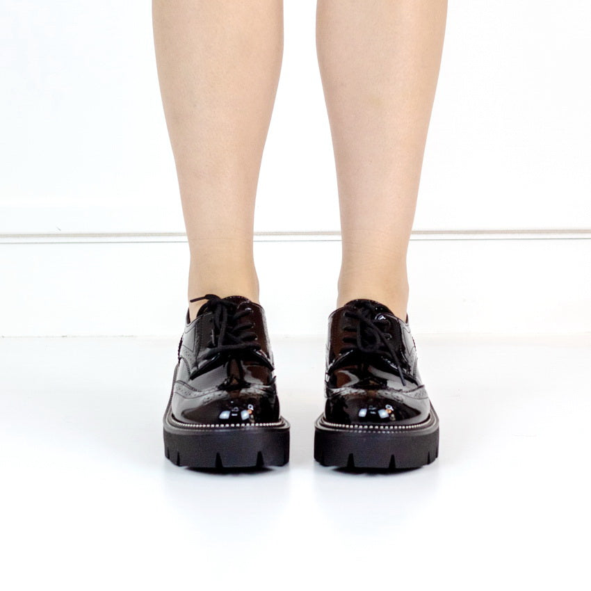 Bongi laceup brougue chuncky black