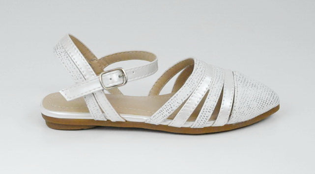 Cara infants girls strippy sandals white