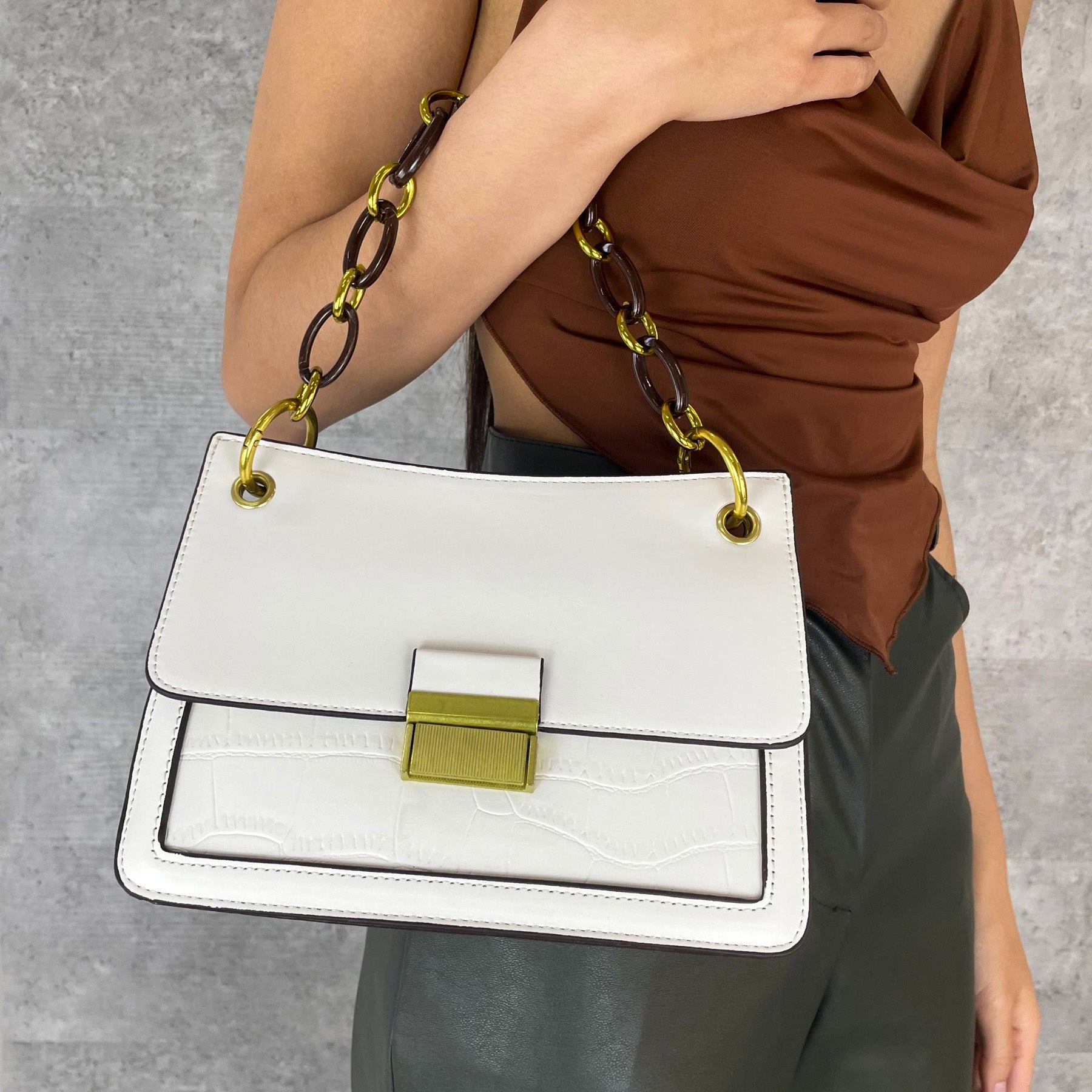 Dulce convertible handbag beige