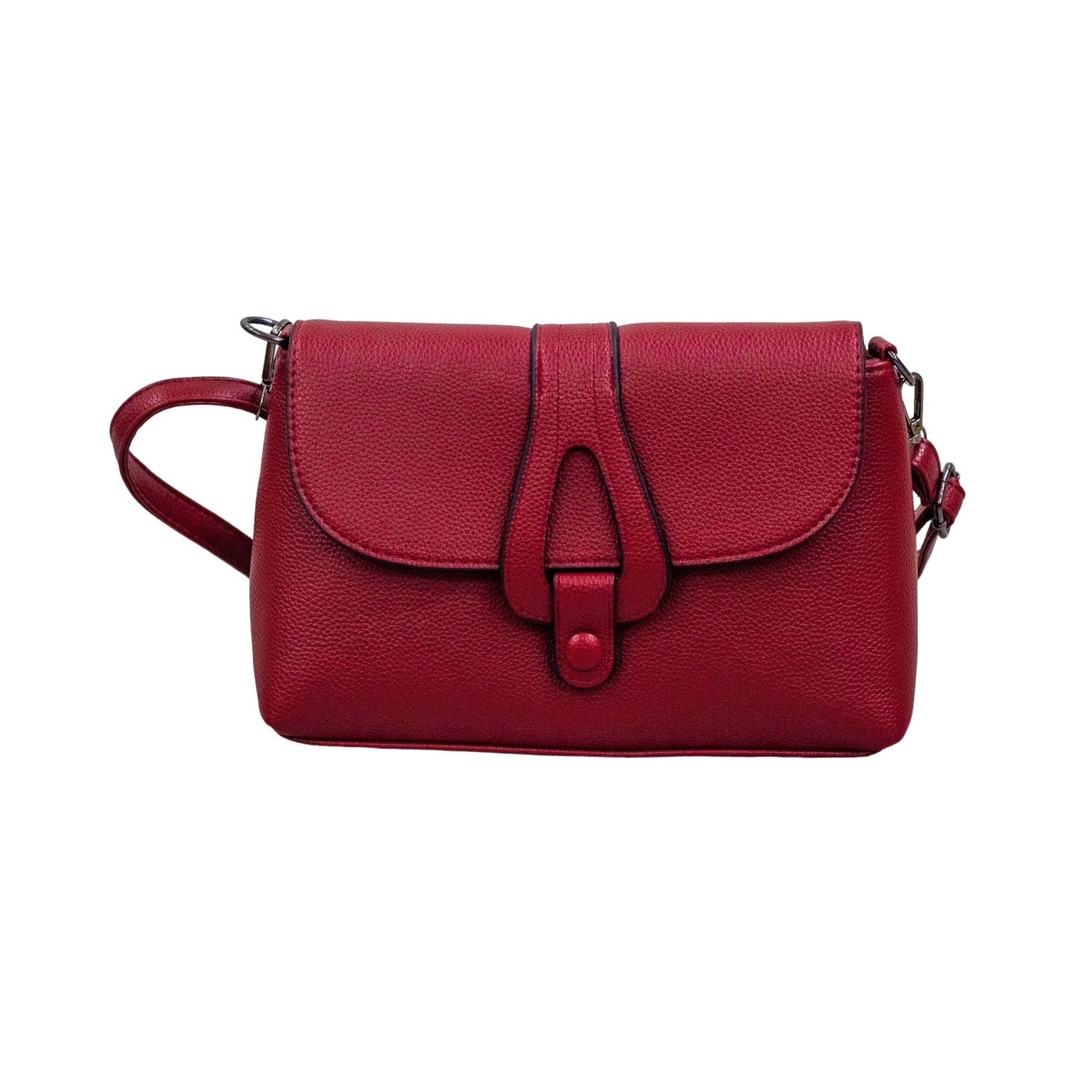 Gizela faux leather crossbody red