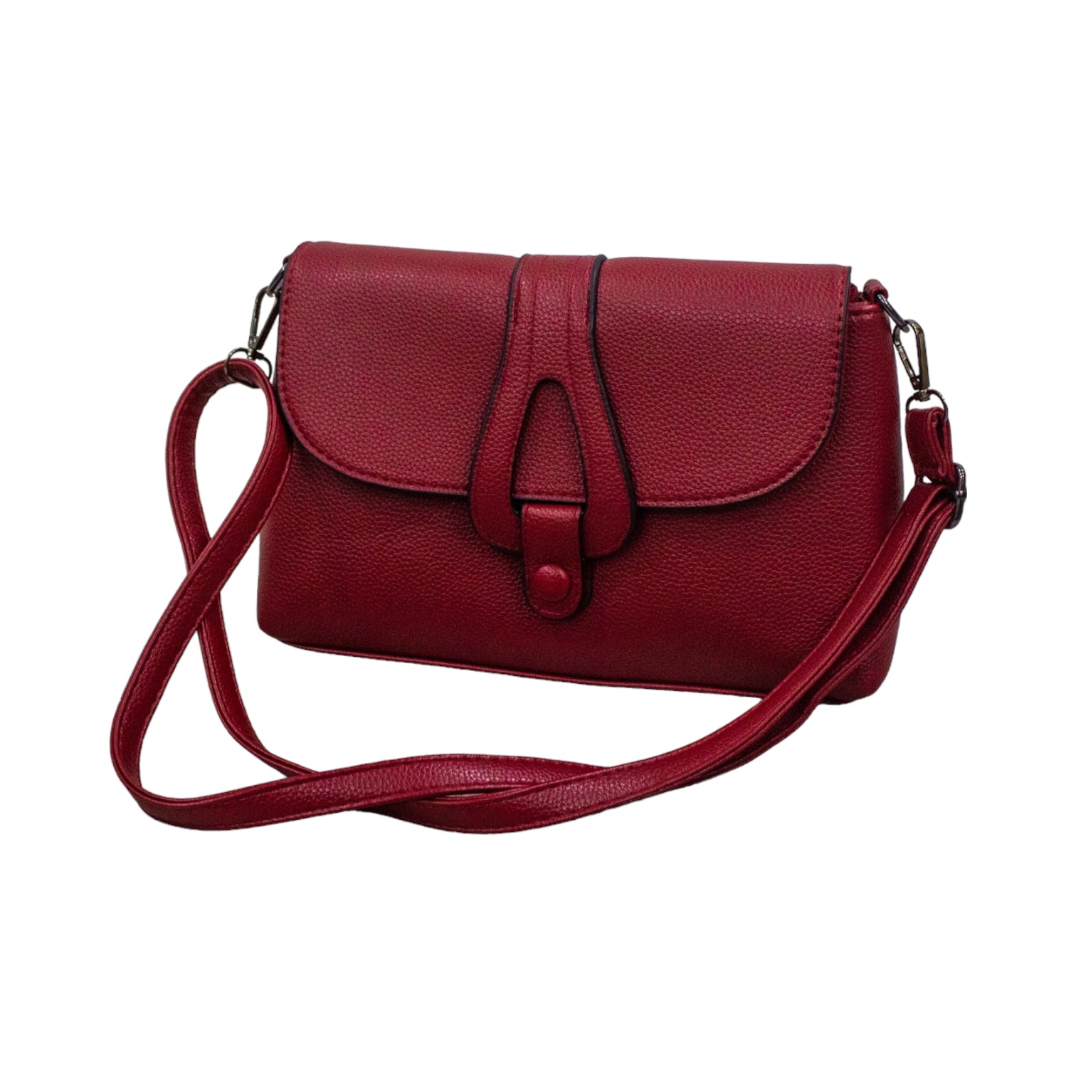 Gizela faux leather crossbody red