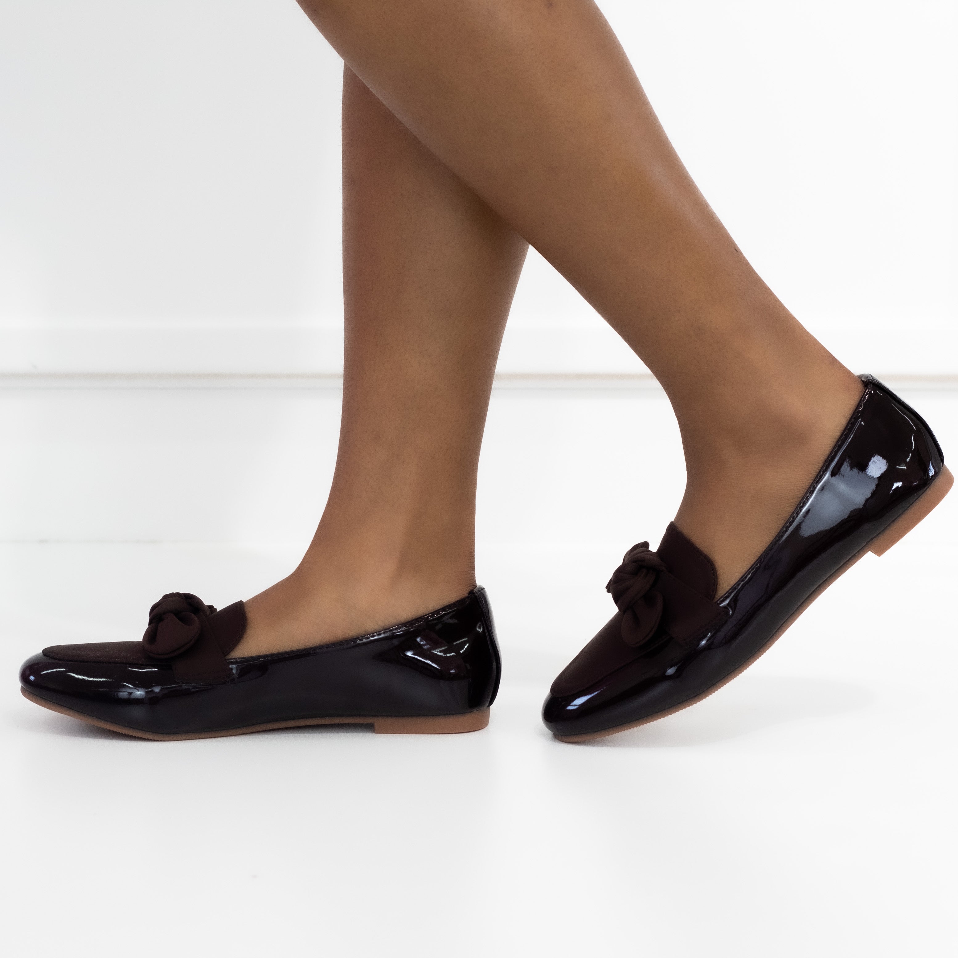 Odina flat moc with bow coffee