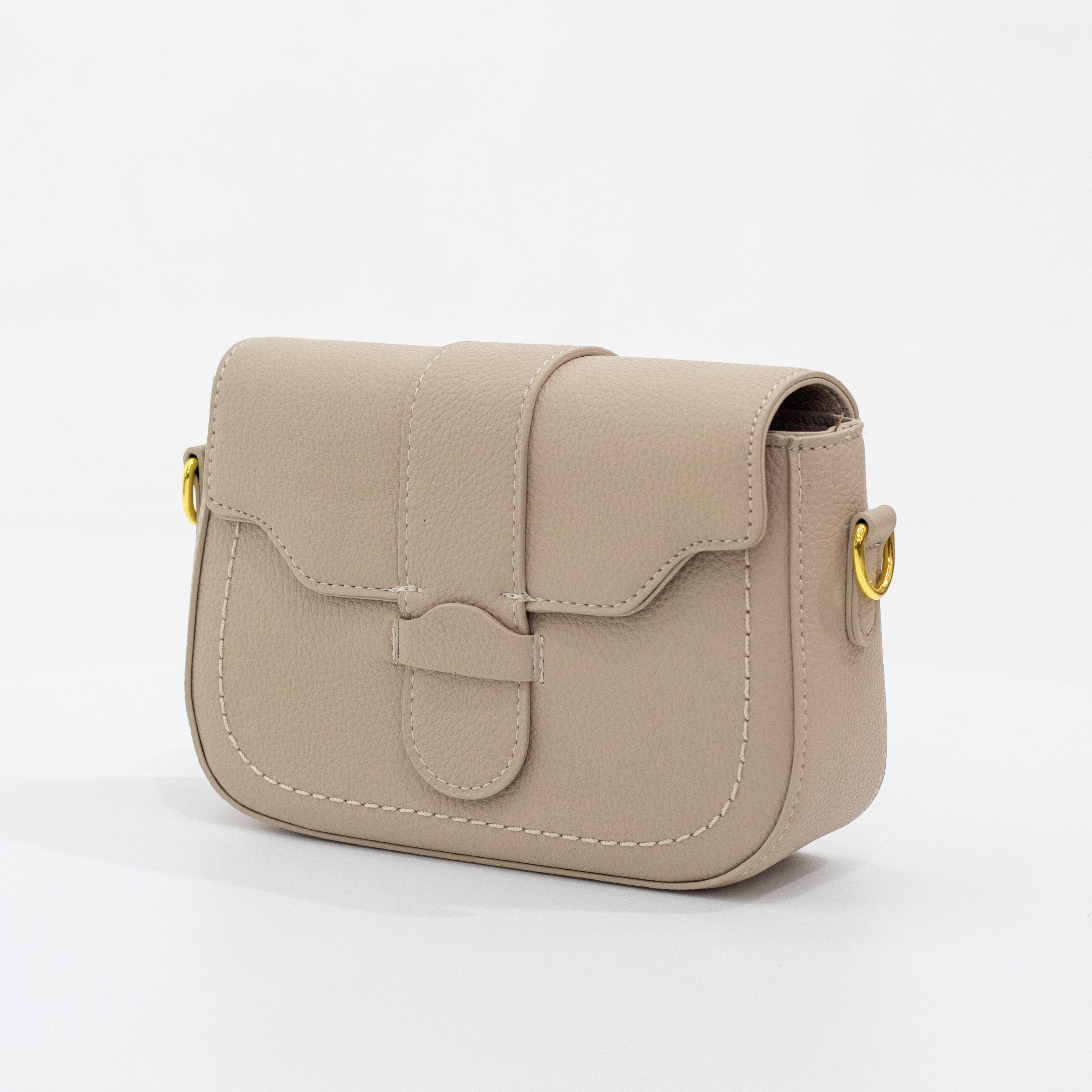 Jen crossbody faux leather bag taupe