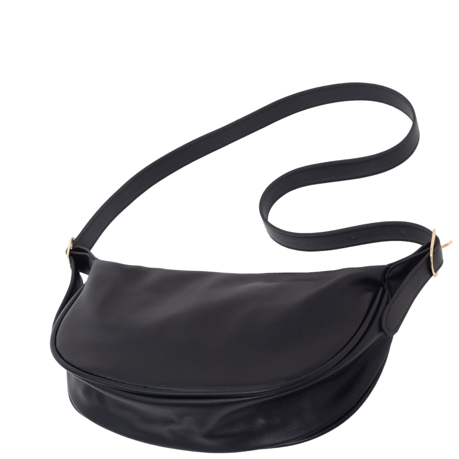 Calista faux leather swerve bag black