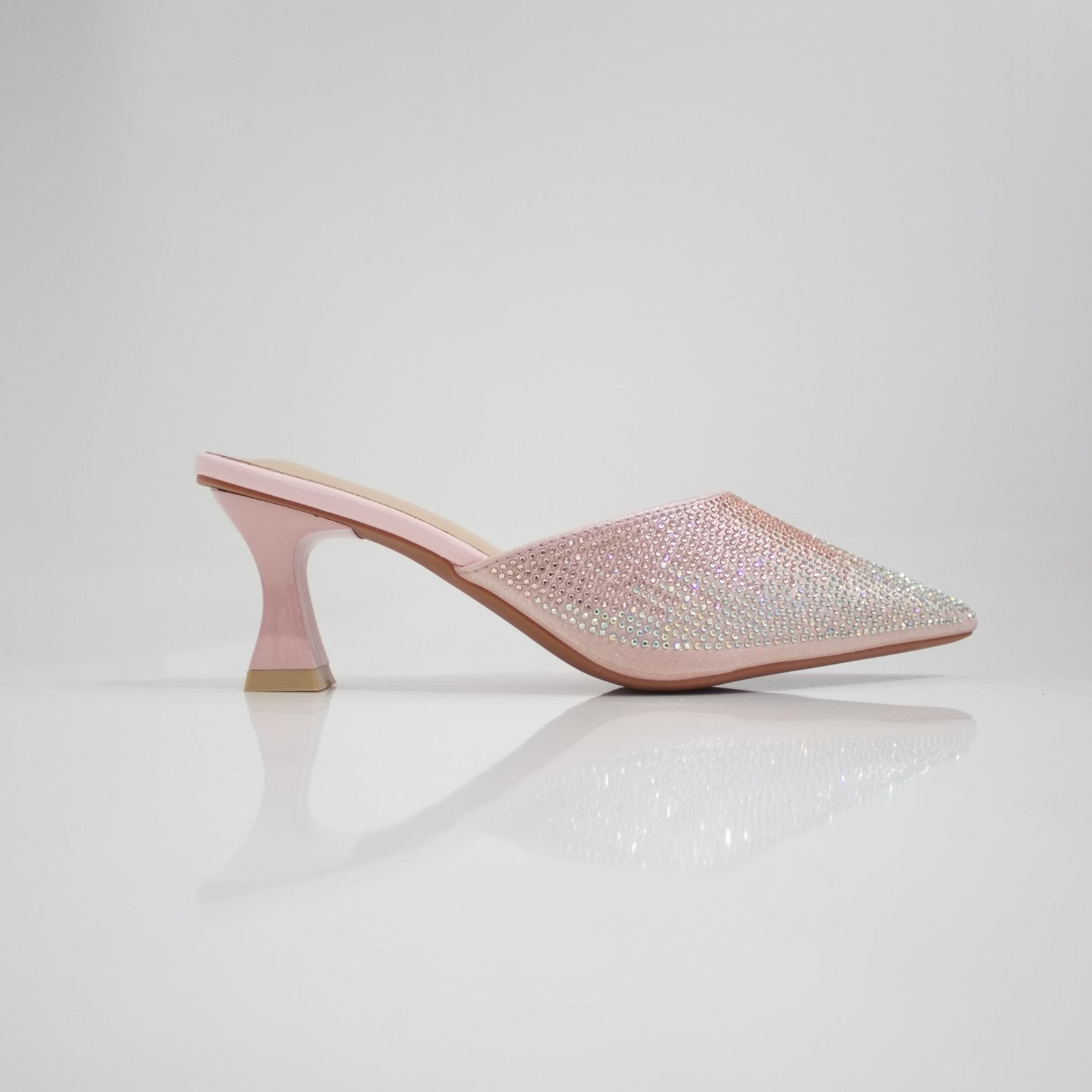 Valri paisley embellished slide on a 6cm heel