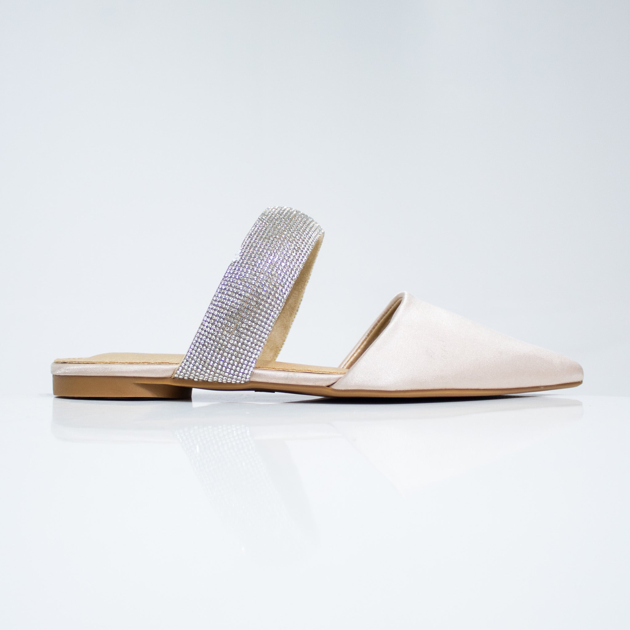 Cordona P1-44 flat diamante belt slide beige