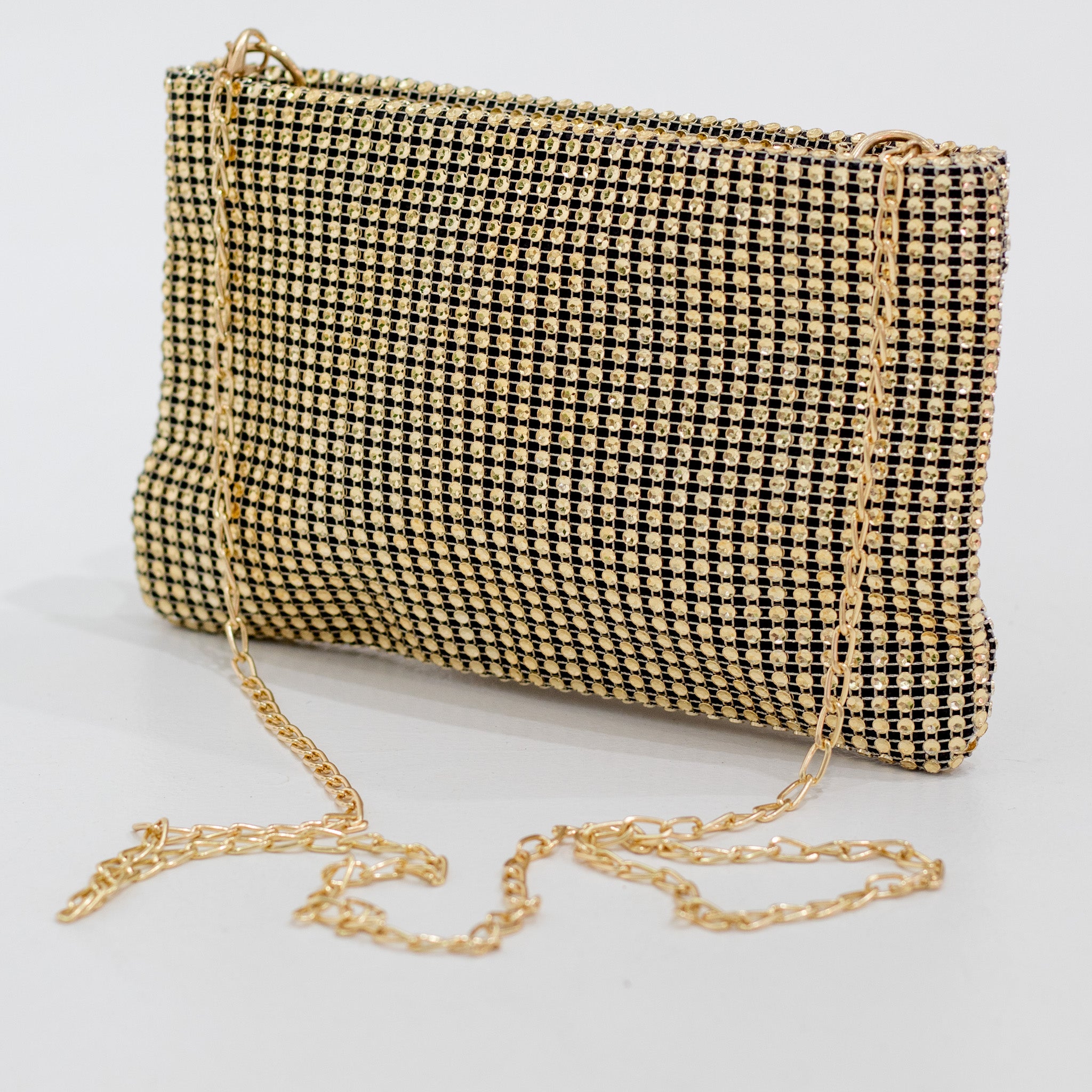 Jacari diamante crossbody bag gold