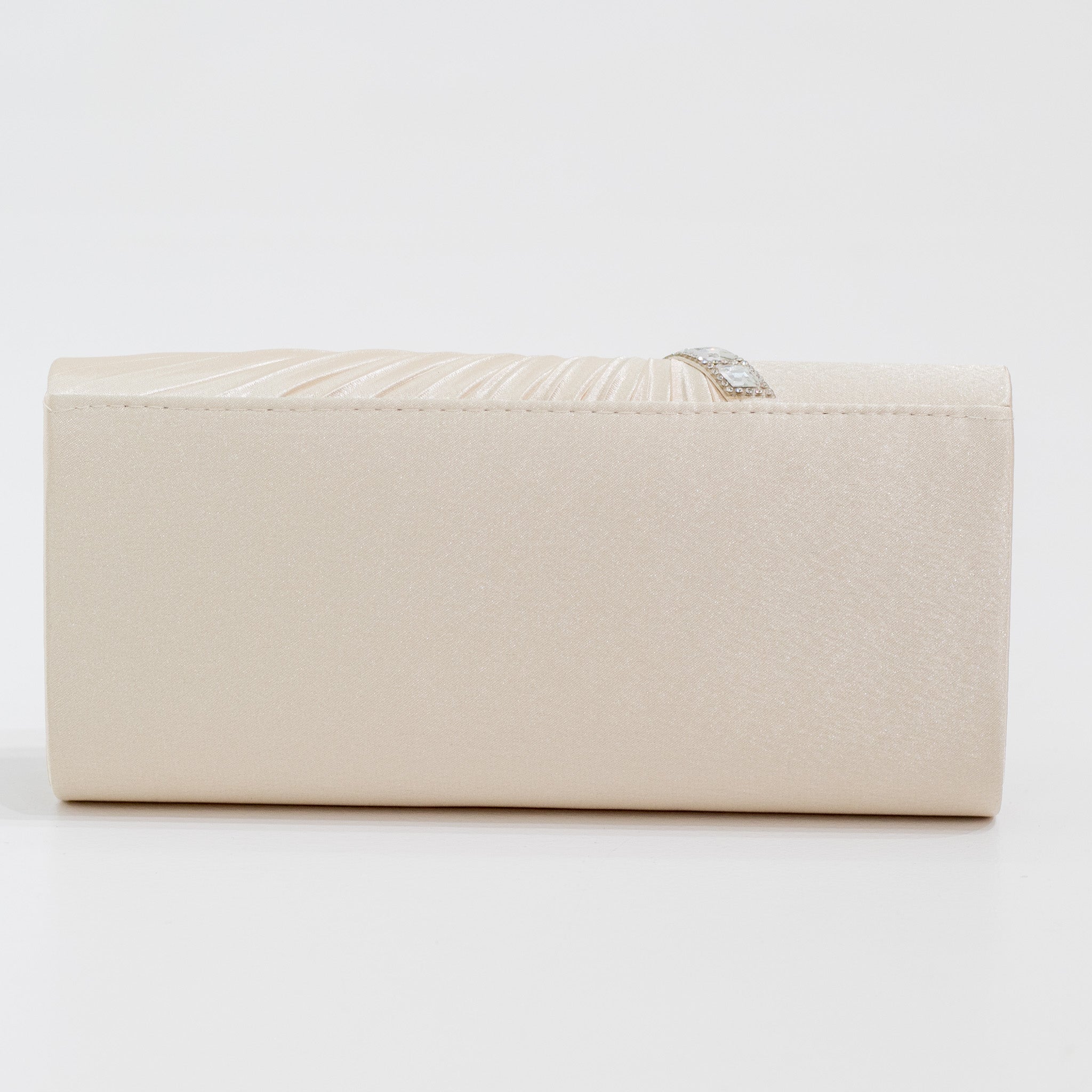 Dome diamante detailed clutch bag gold