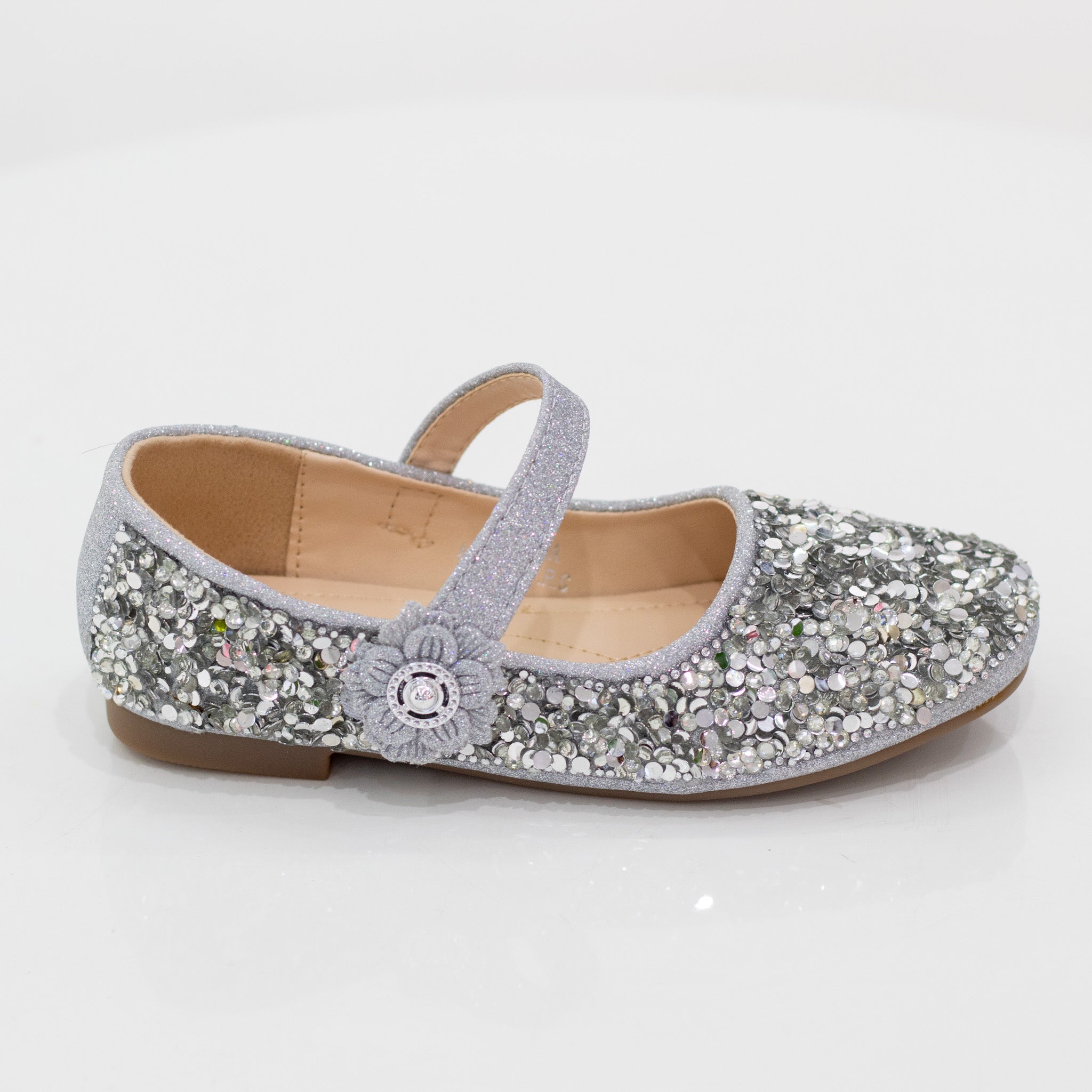 Kadena glitter girls dress pump silver