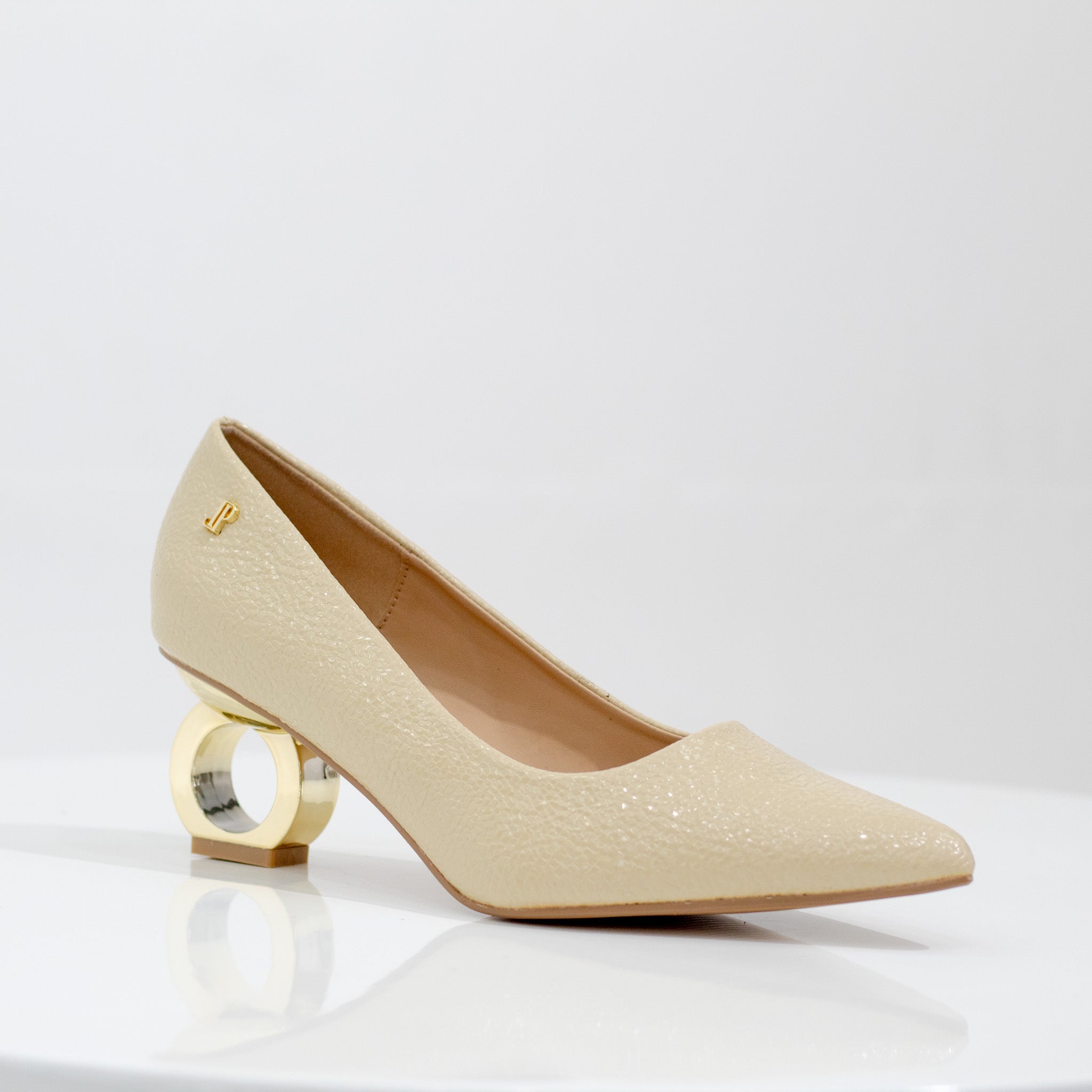 Orchid pointy court on 6cm special circle heel nude