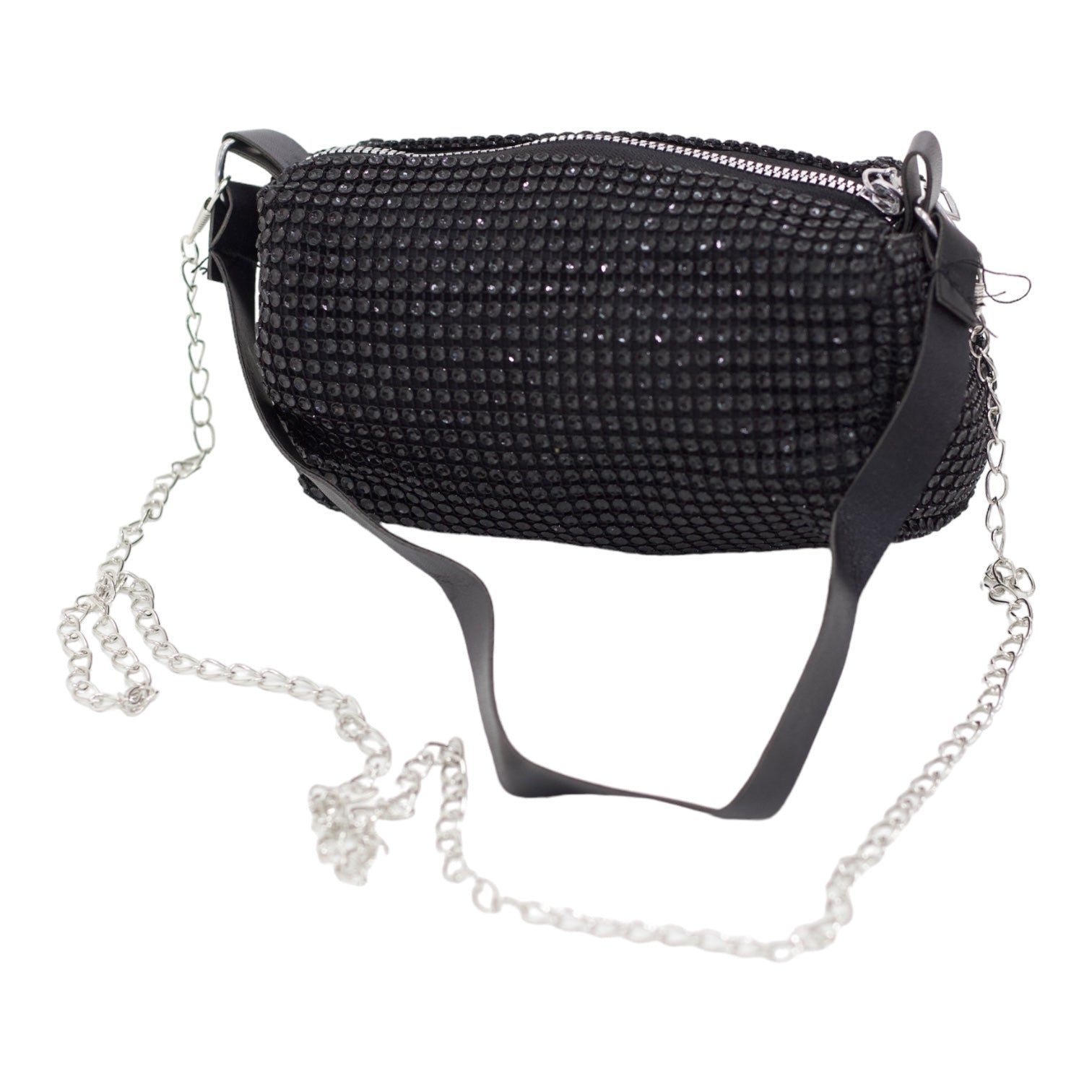 Xia rhinestone mini clutch bag black