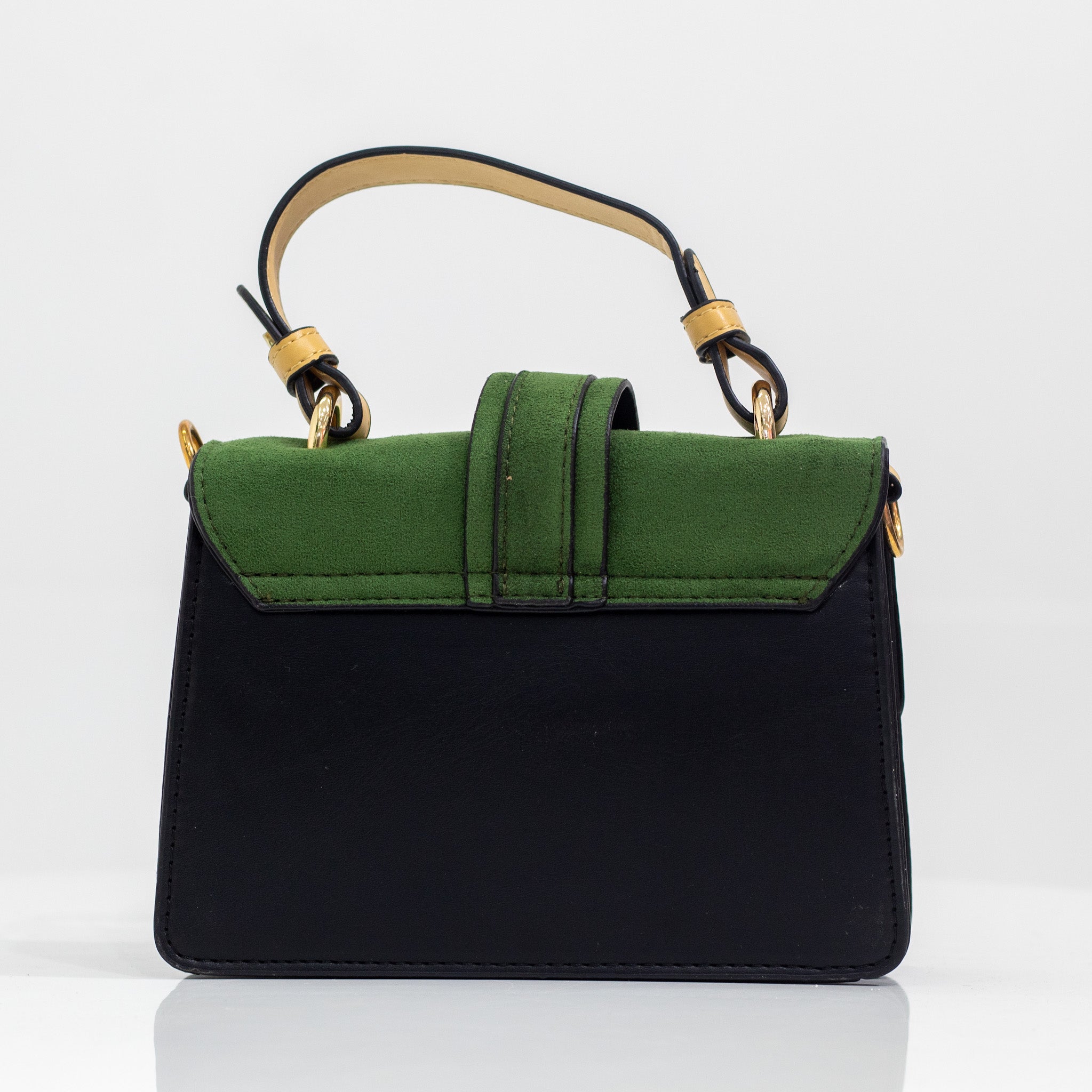 Yasti multi-color faux leather hand bag green