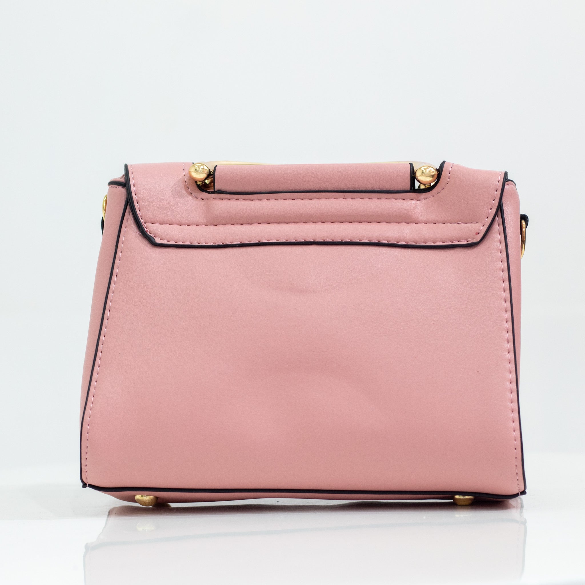 Qiana faux leather hand bag pink