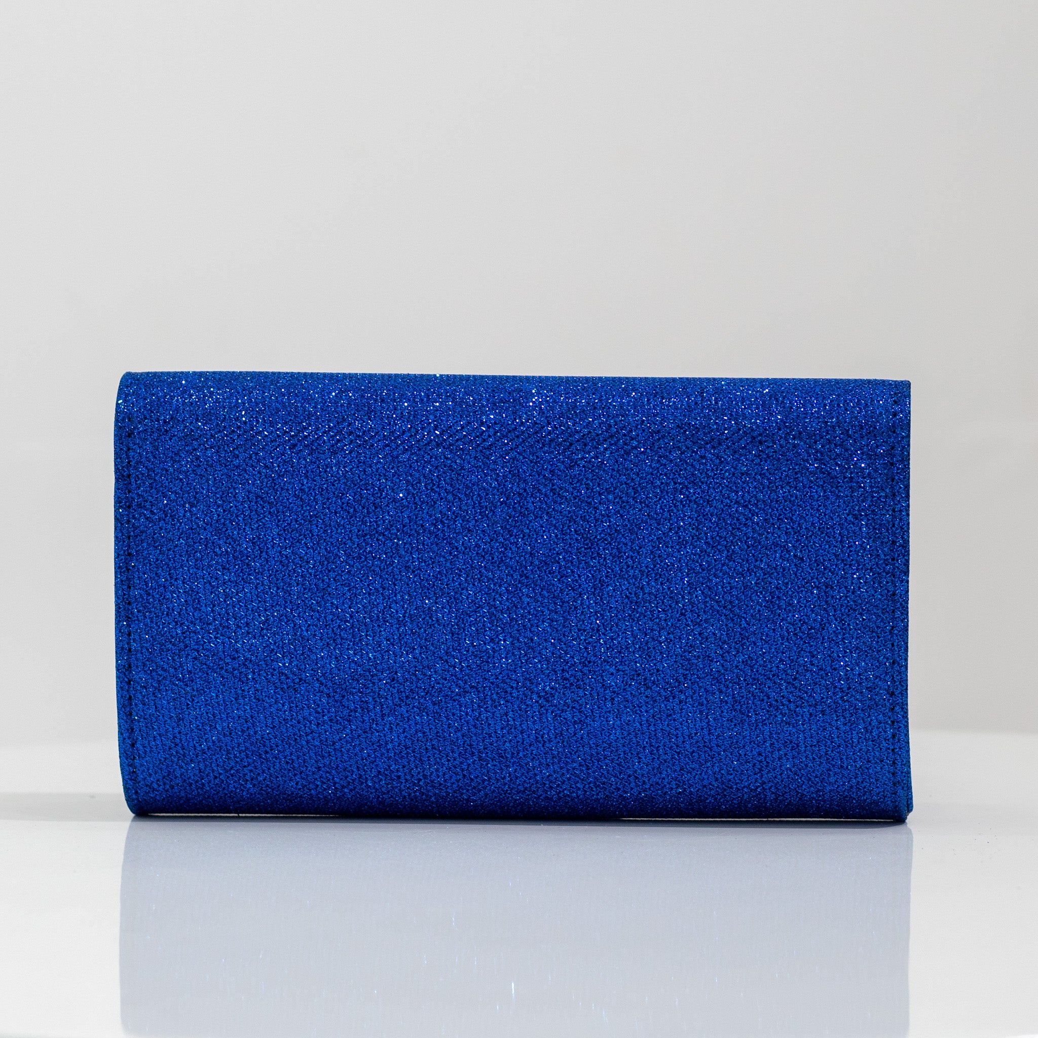 Xiomara diamante simmer clutch bag blue