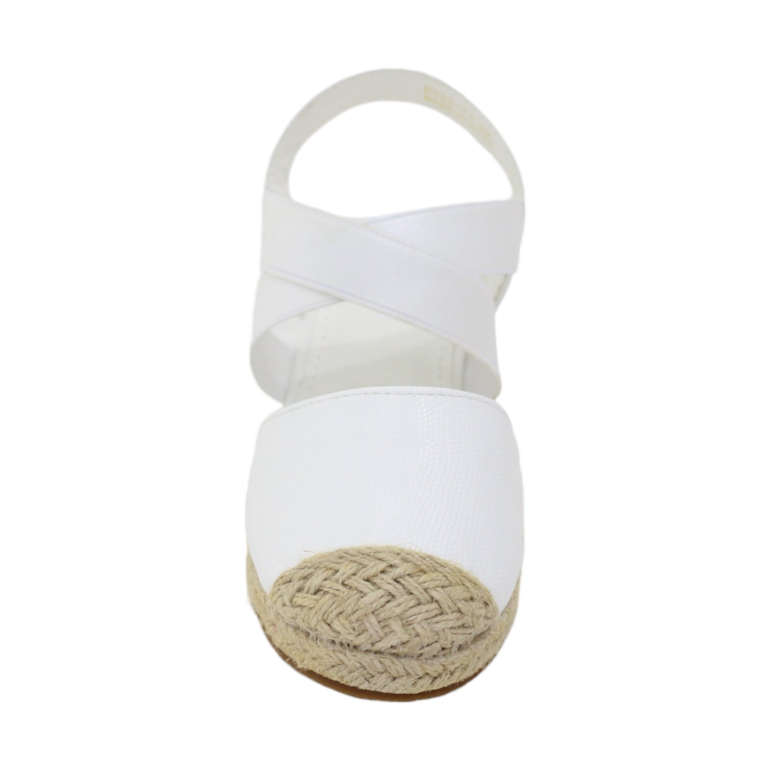 Atero girls wedge espadrille shoe white