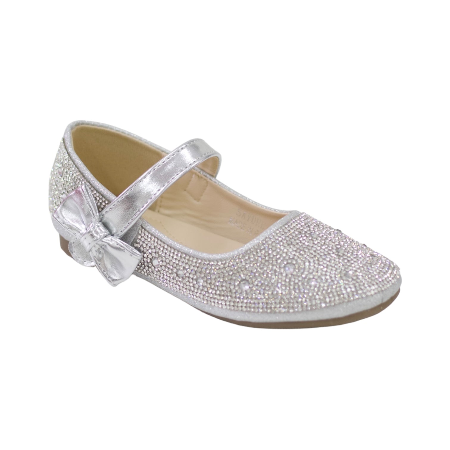 Saydee girls diamante ballarina silver