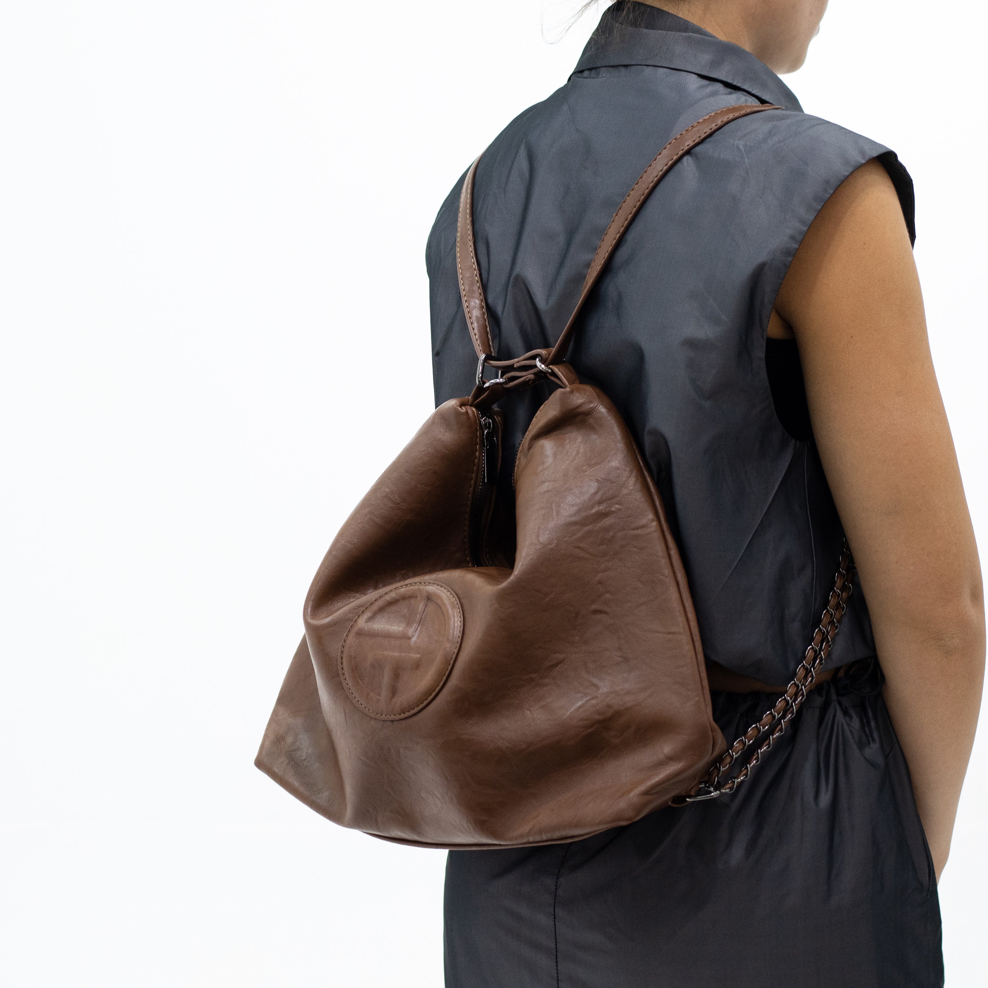 Miri convertible leather shoulder bag