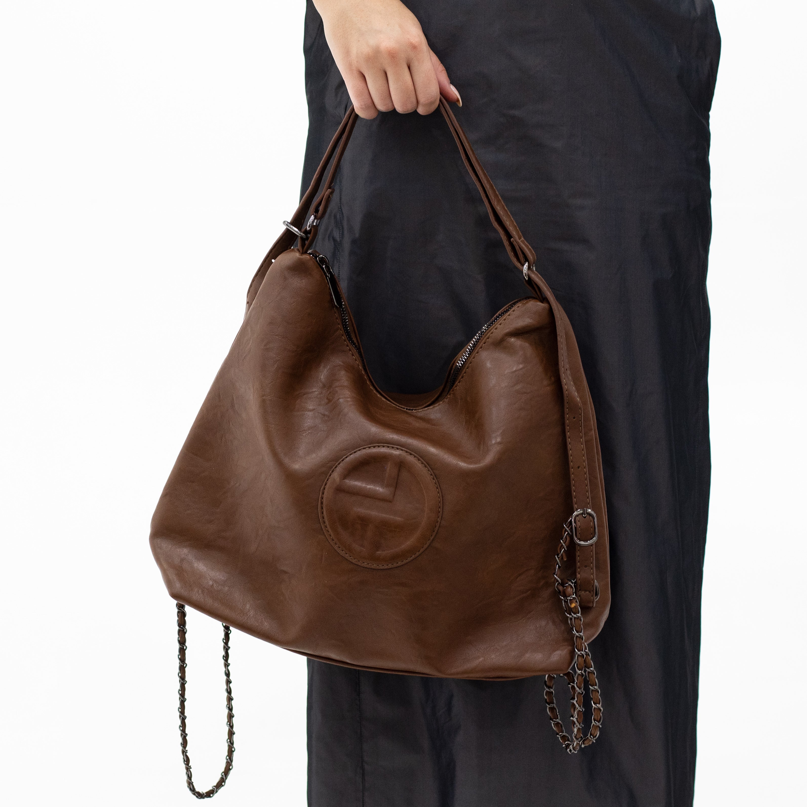 Miri convertible leather shoulder bag