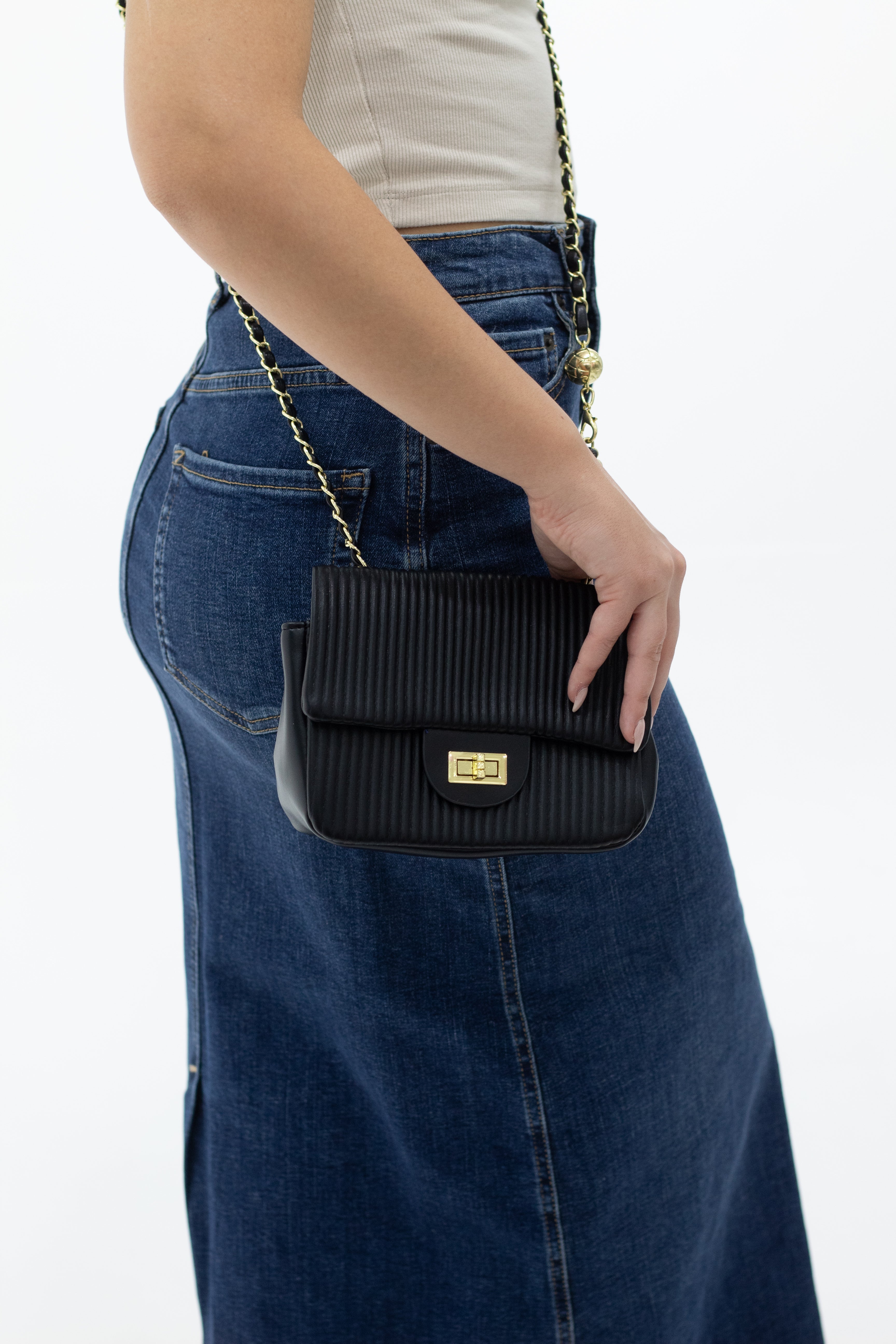 Nuna pleated mini cross-body bag