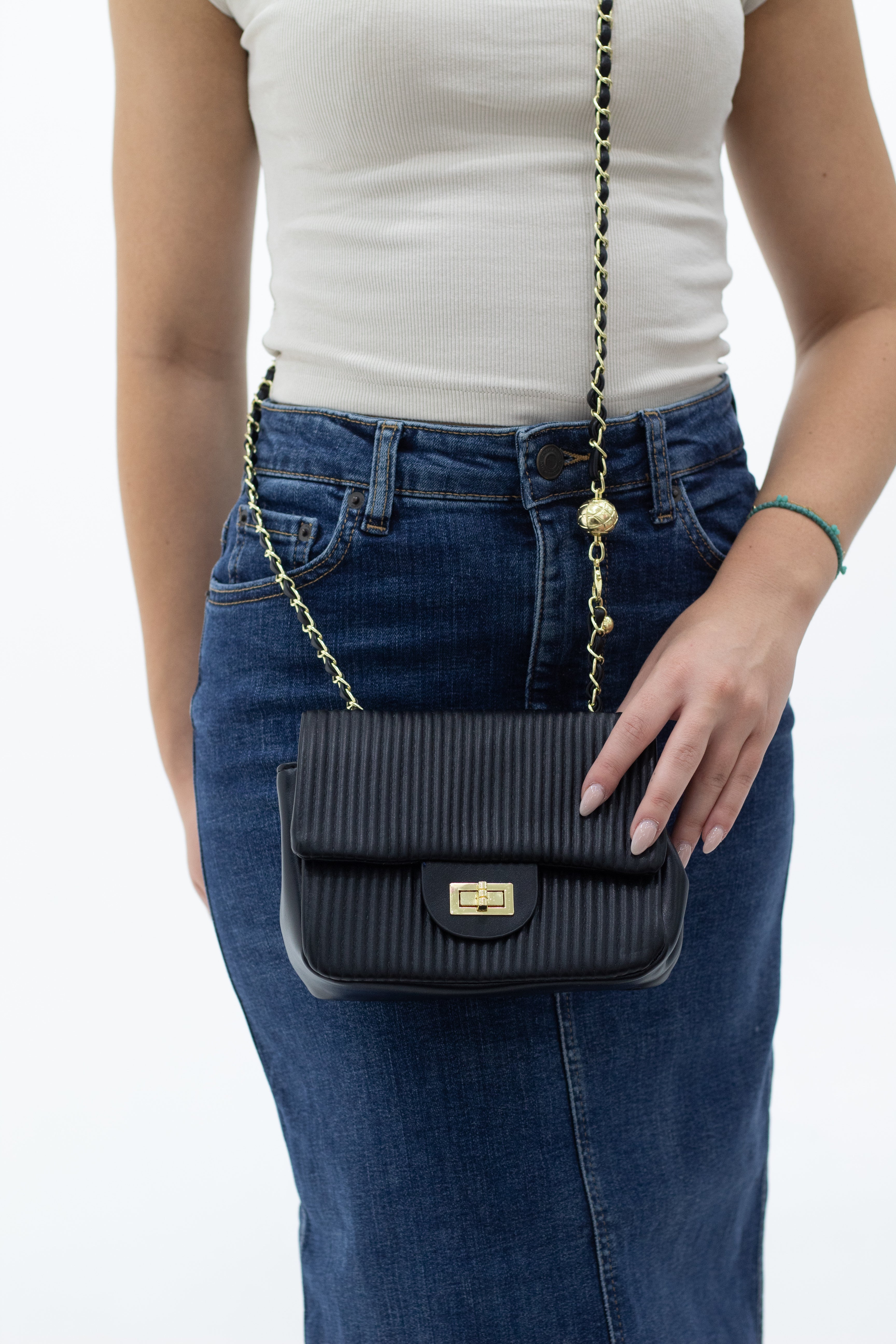 Nuna pleated mini cross-body bag