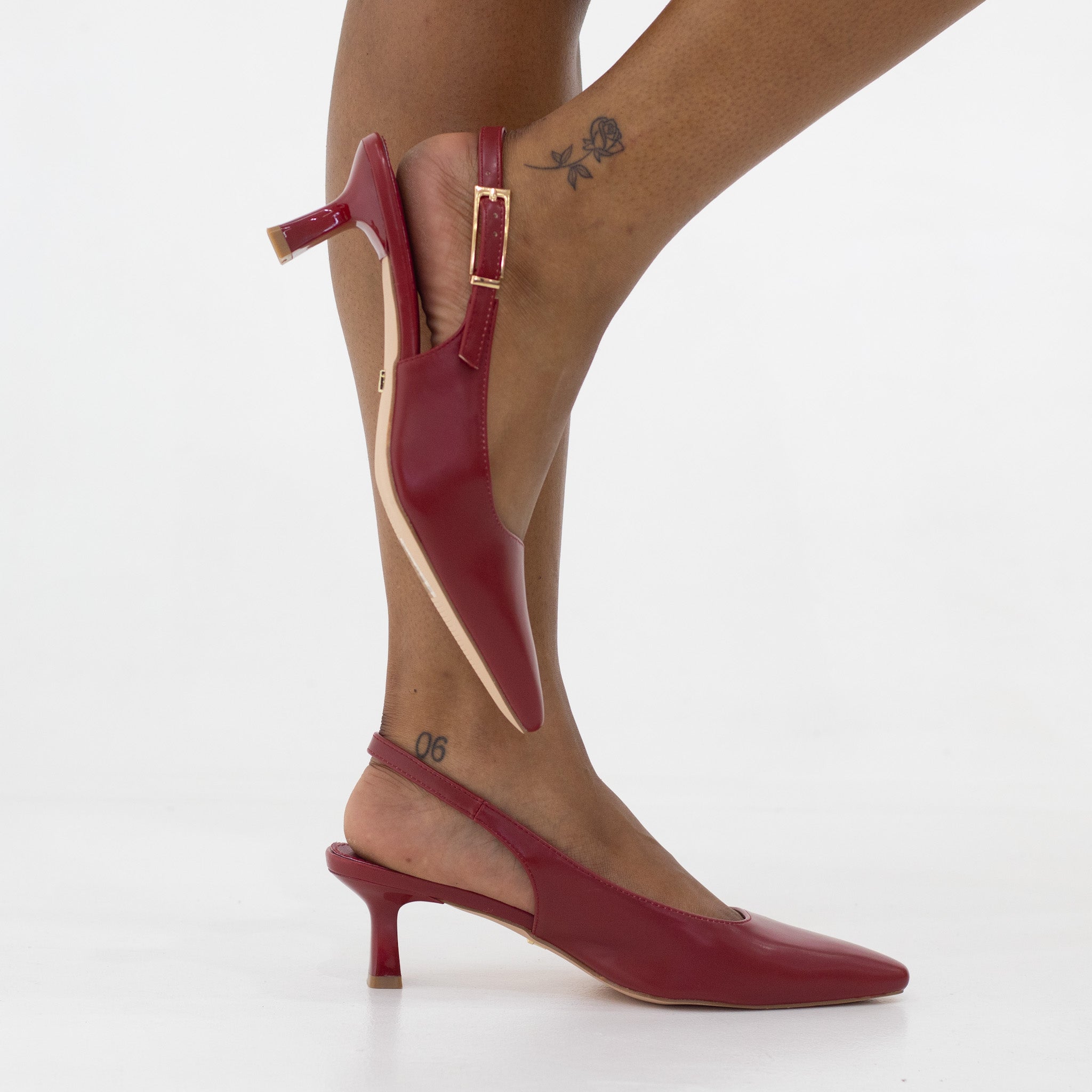 Catia patent pu 5cm heel sling back court